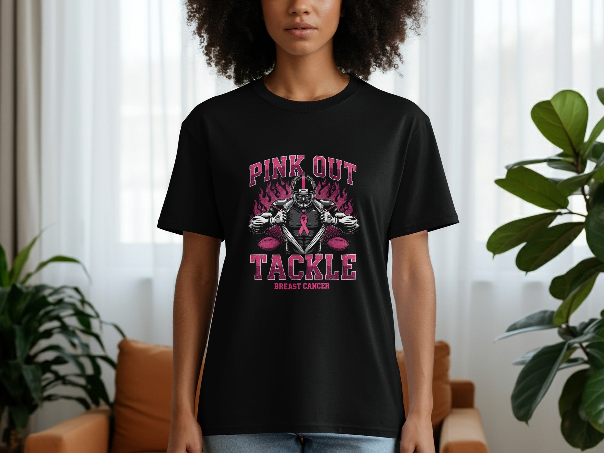 Pink Out Tackle Breast Cancer Awareness Shirt product
