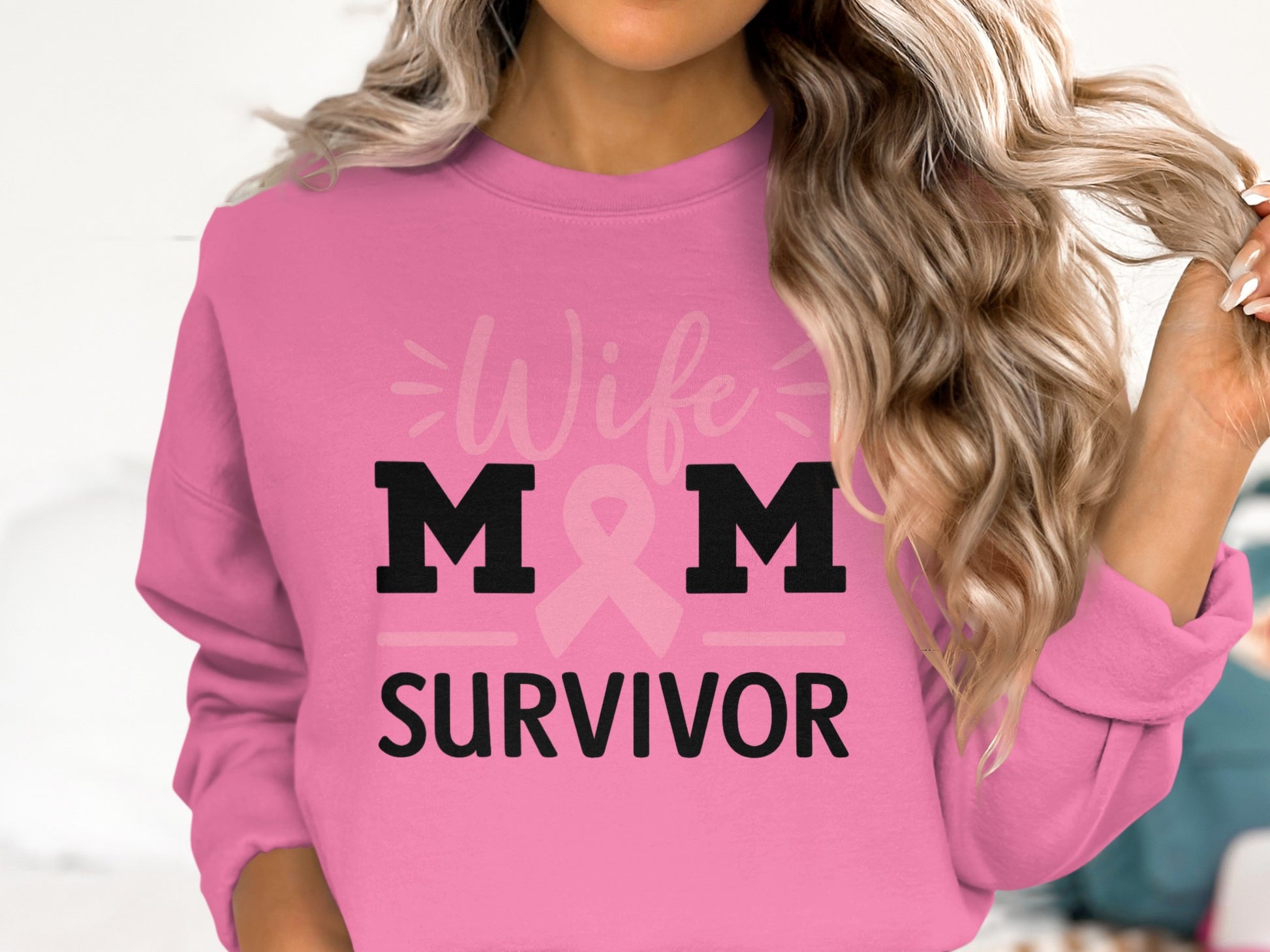 Wife Mom Survivor Graphic Sweatshirt product type