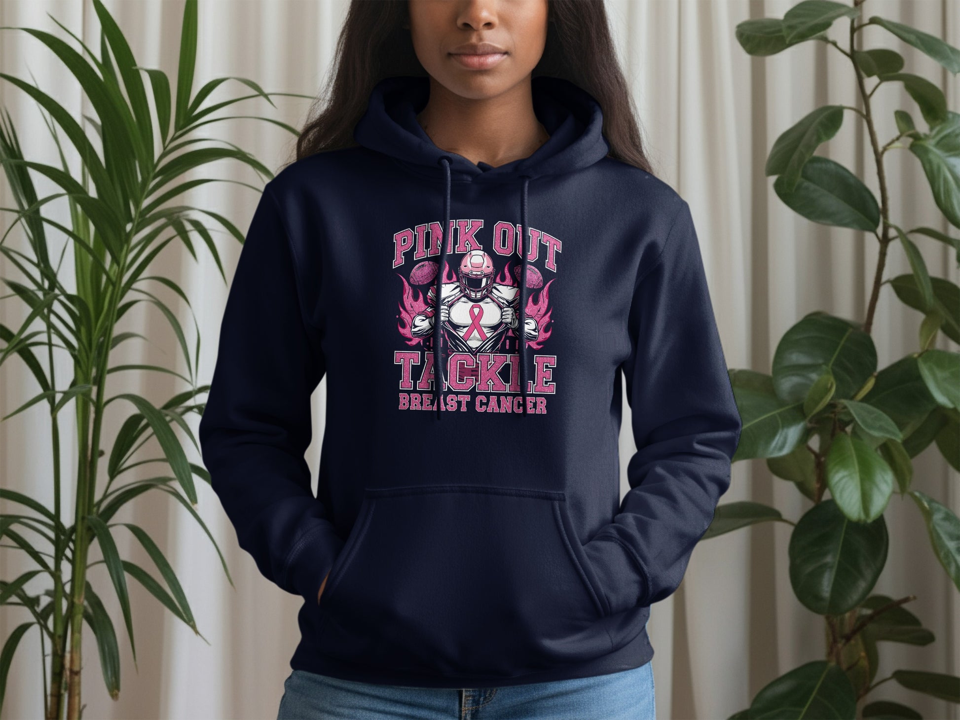 Pink Out Tackle Breast Cancer Hoodie product