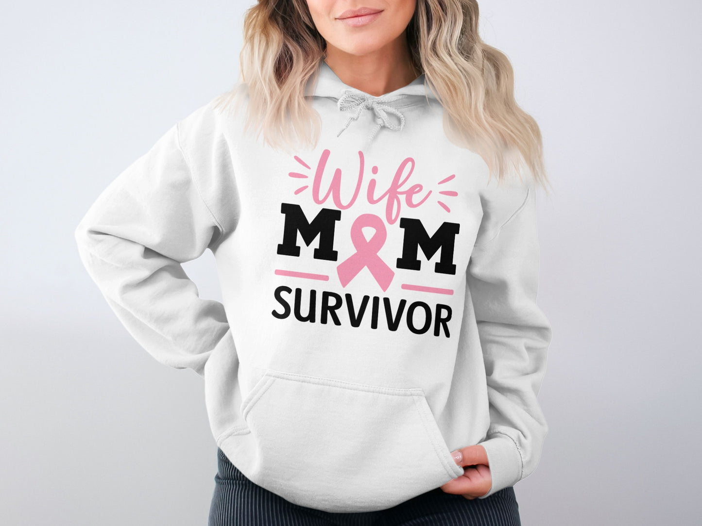 Wife Mom Survivor Custom Graphic Hoodie product