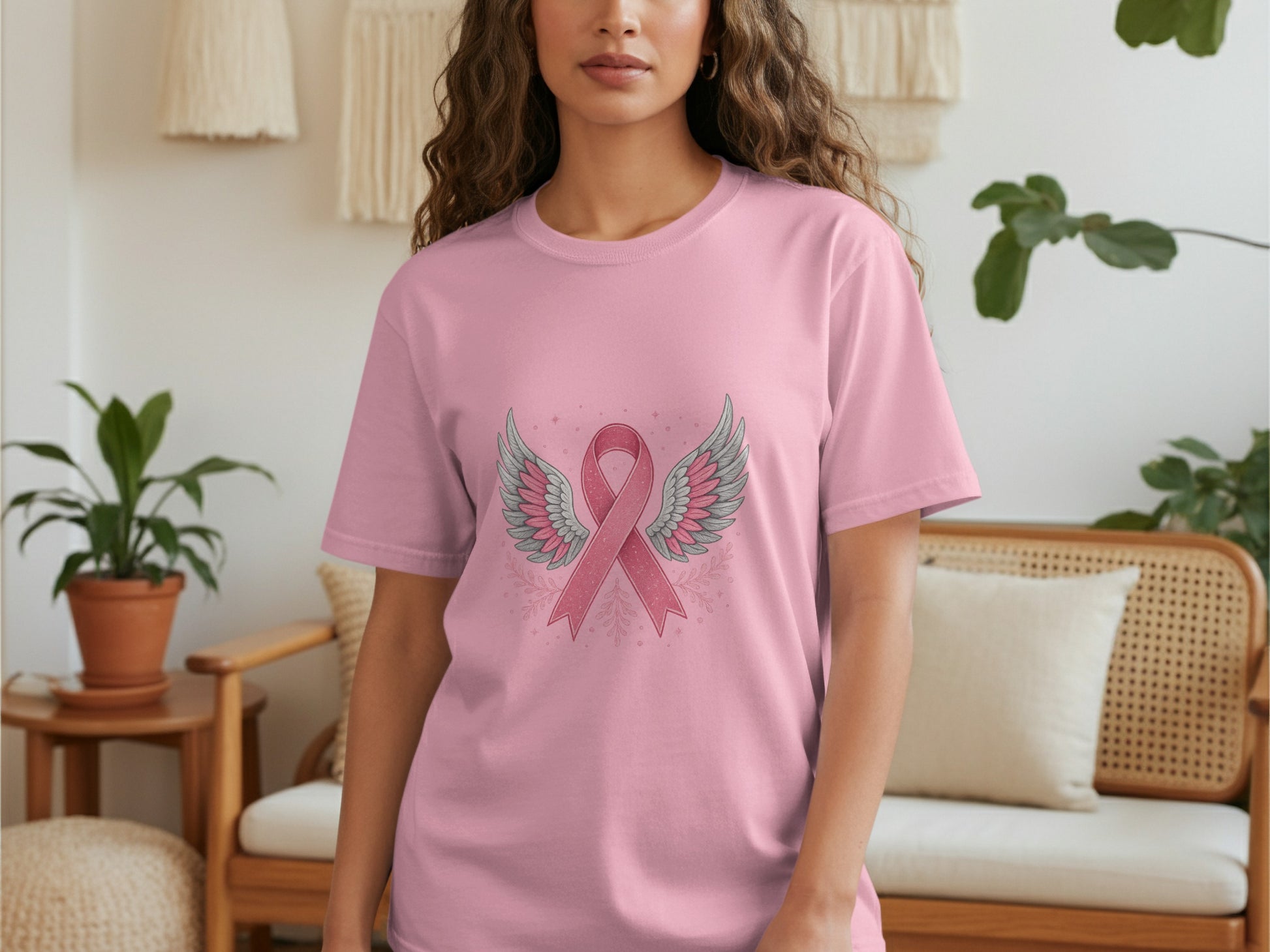 Breast Cancer Awareness Wings Design T-shirt product