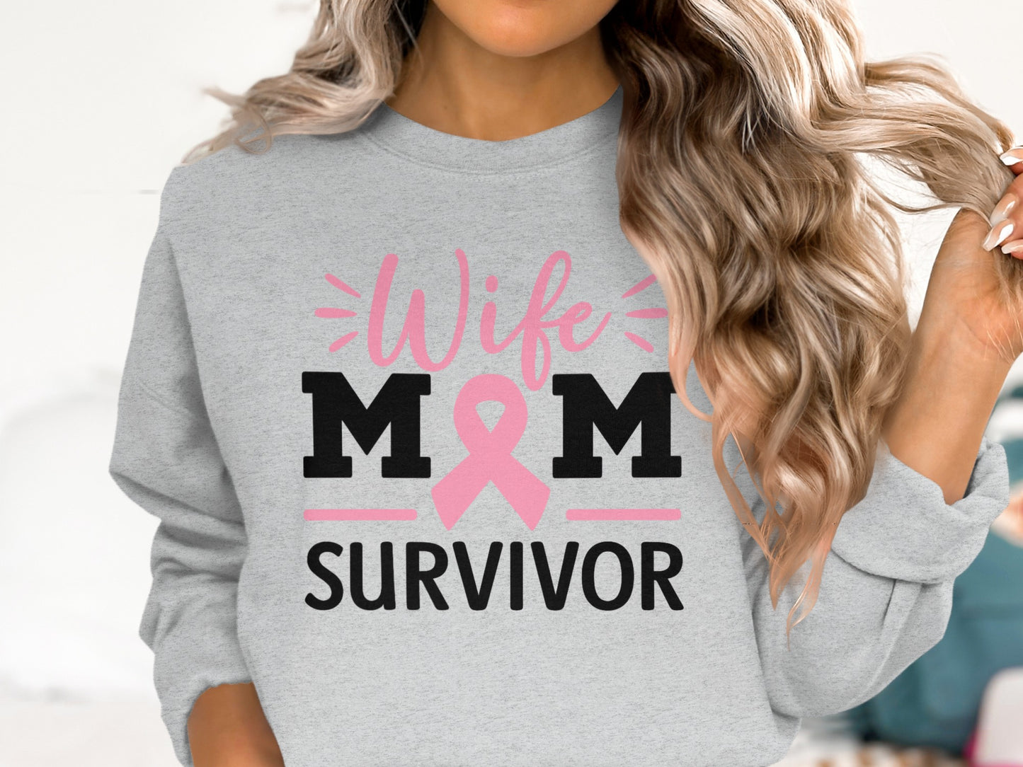 Wife Mom Survivor Graphic Sweatshirt product type