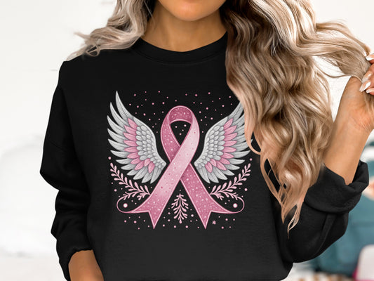 Pink Ribbon Wings Breast Cancer Awareness Shirt product type