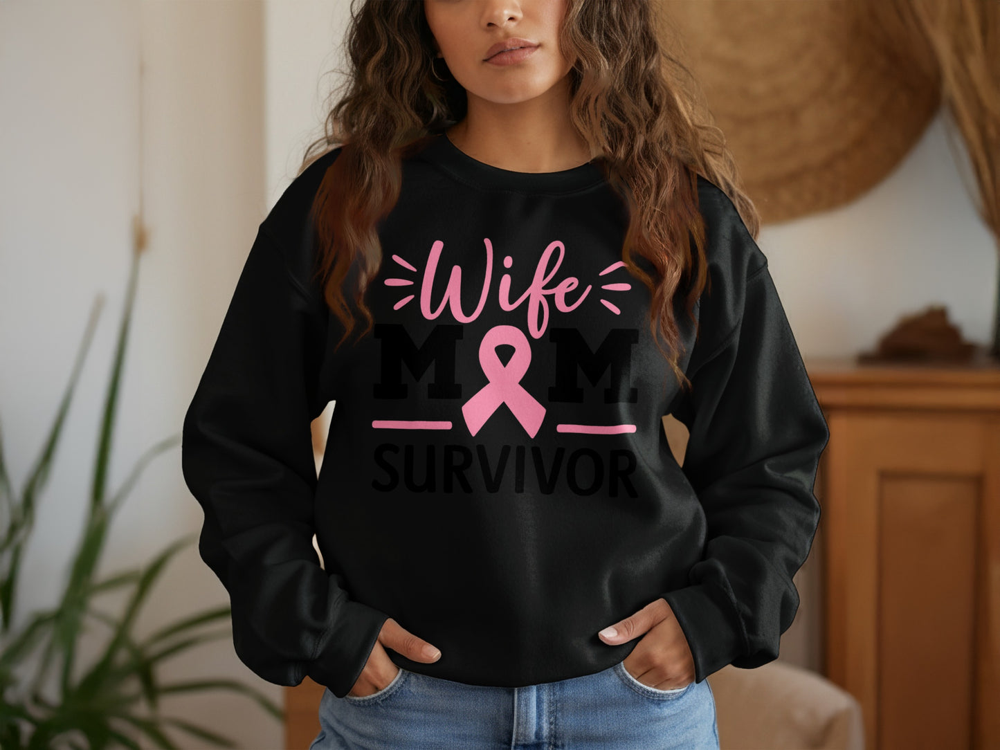 Wife Mom Survivor Breast Cancer Awareness product