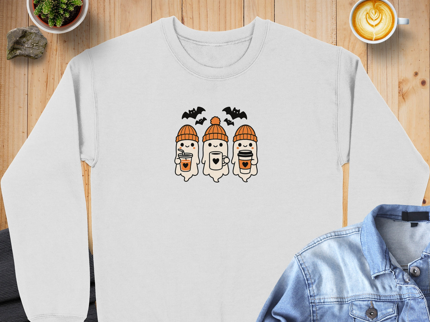 Cute Ghosts Halloween Design Sweatshirt product type