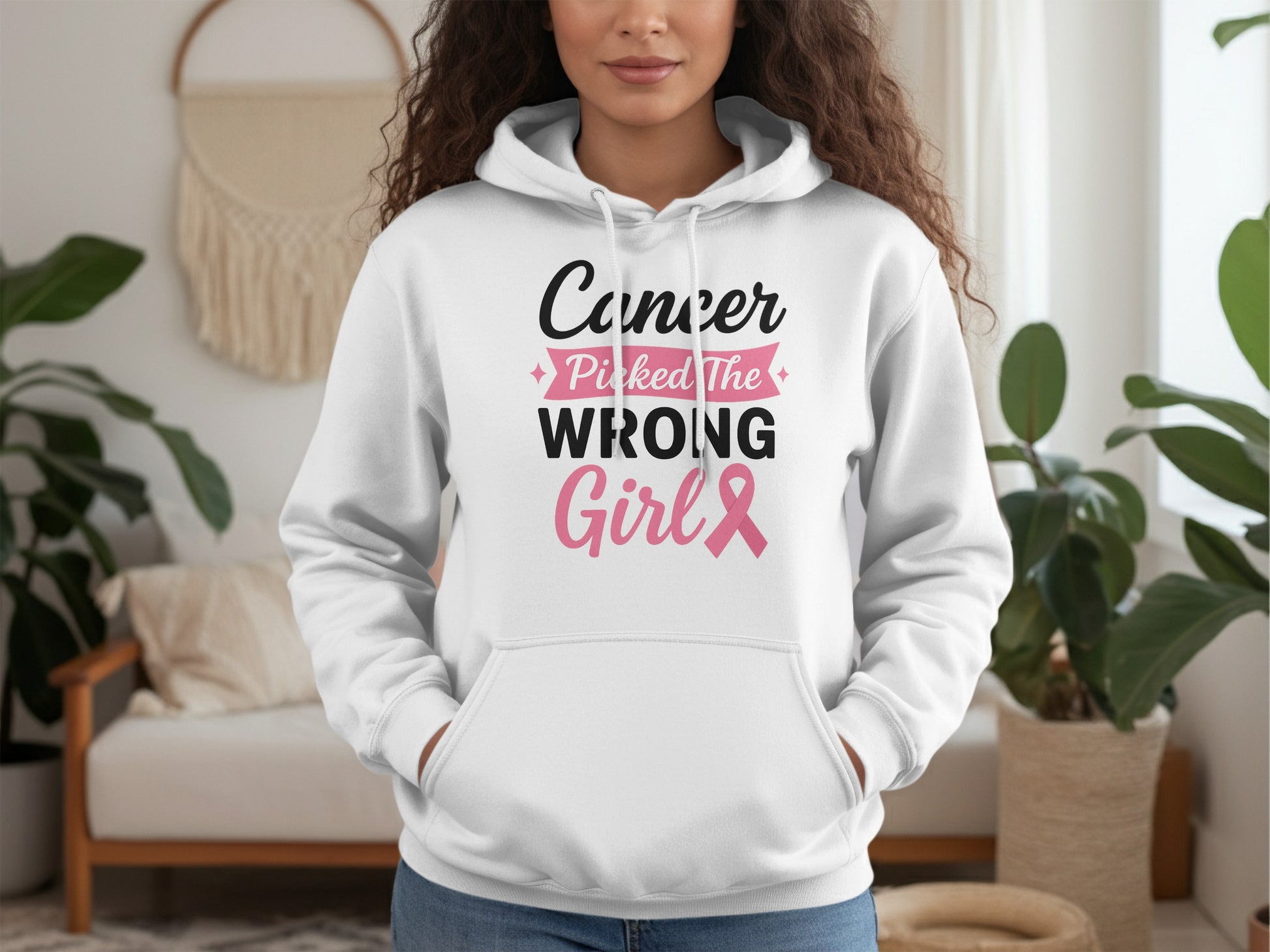 Cancer Picked The Wrong Girl Hoodie product type