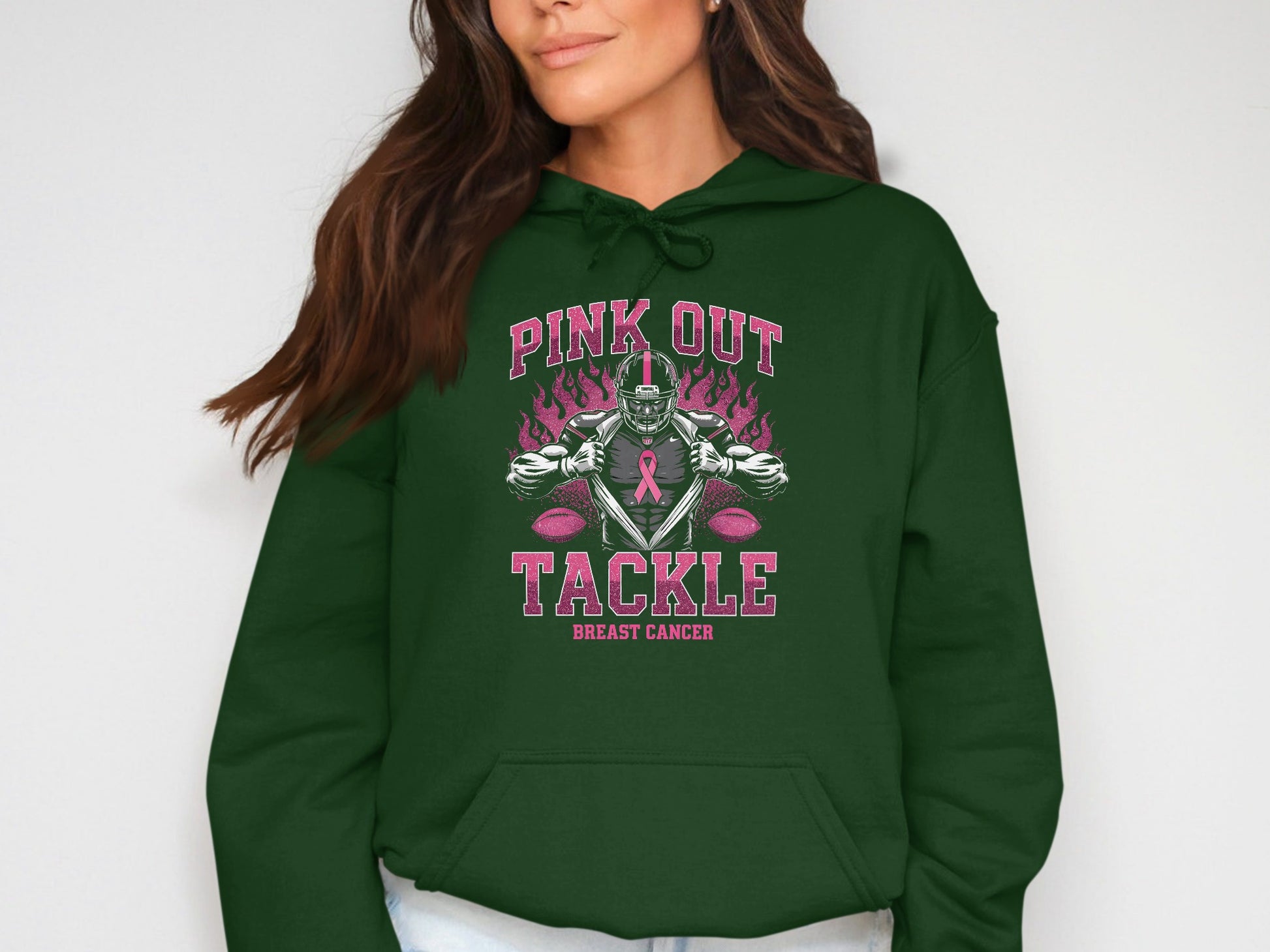 Pink Out Tackle Breast Cancer Hoodie product type