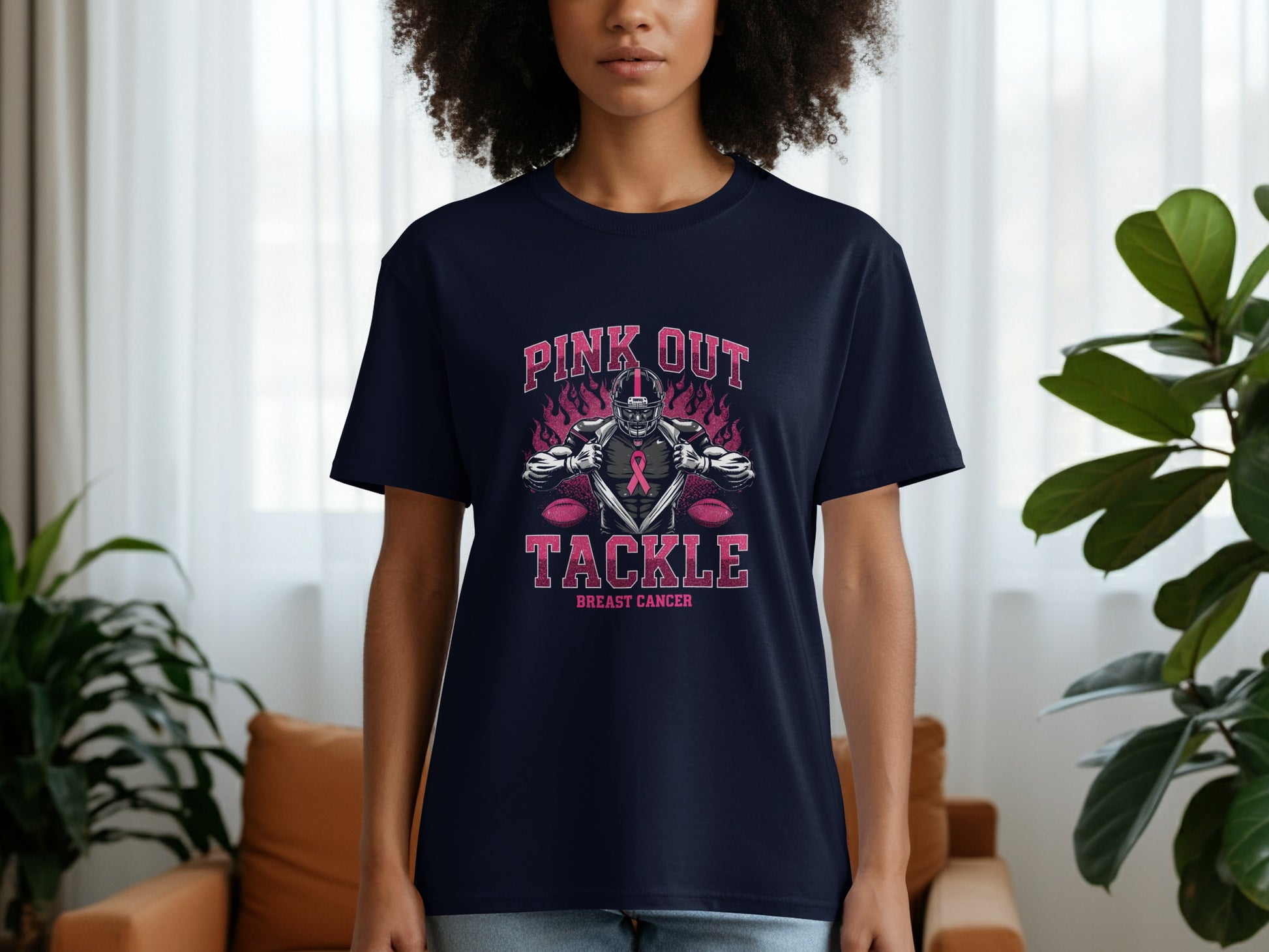 Pink Out Tackle Breast Cancer Awareness T-shirt product
