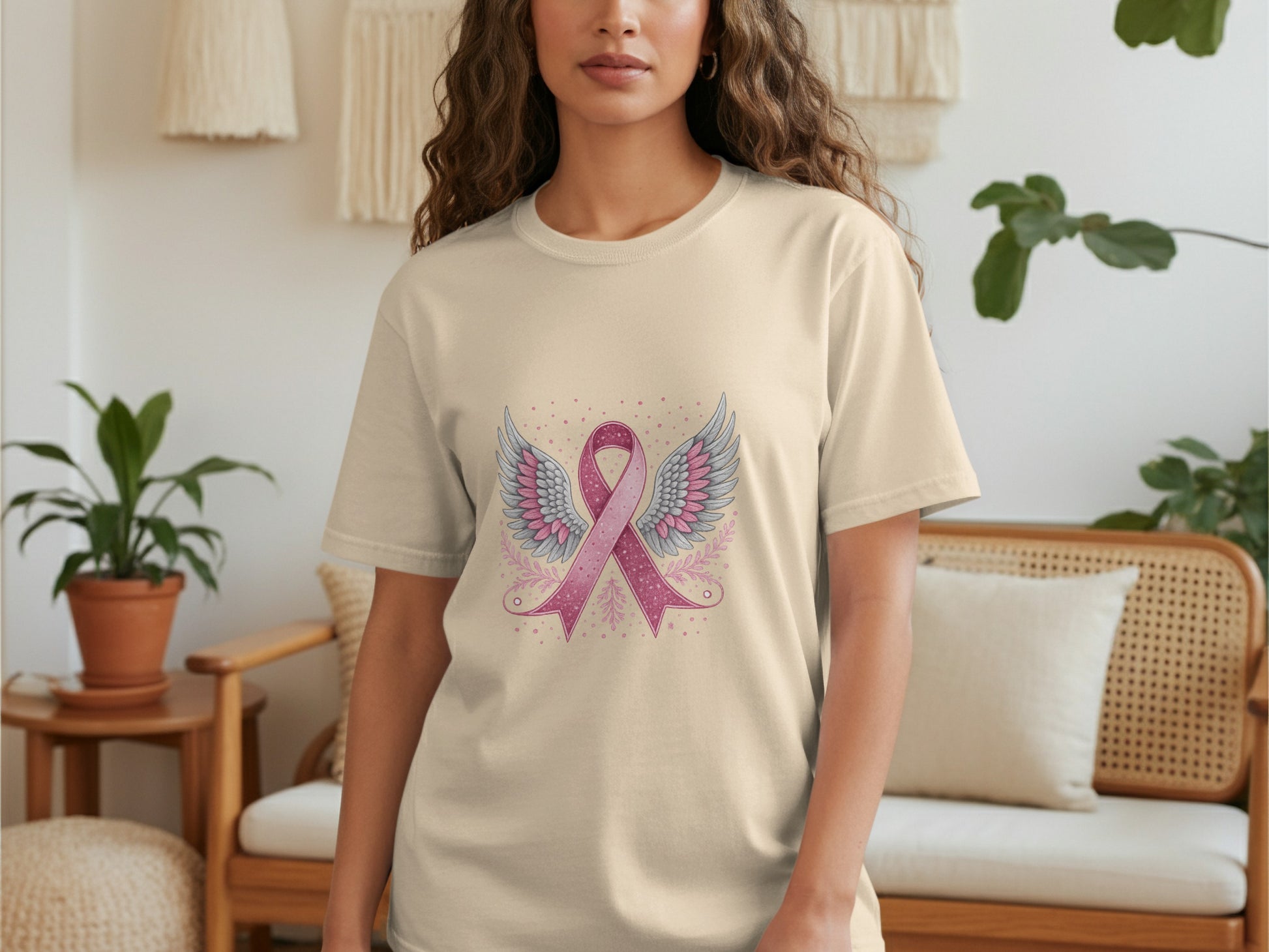 Breast Cancer Awareness Wings Ribbon T-shirt product