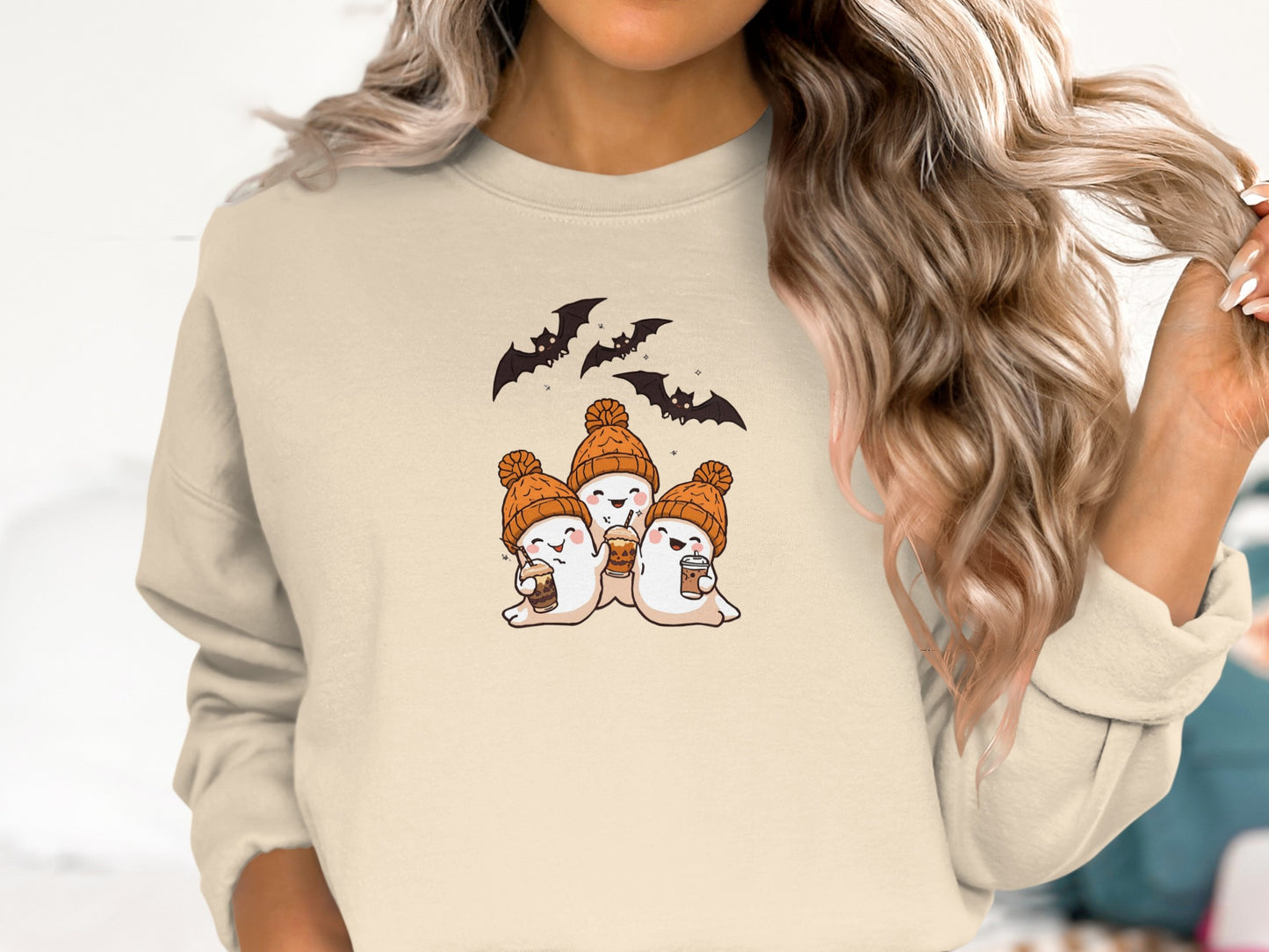 Cute Halloween Themed Ghosts Sweatshirt product type