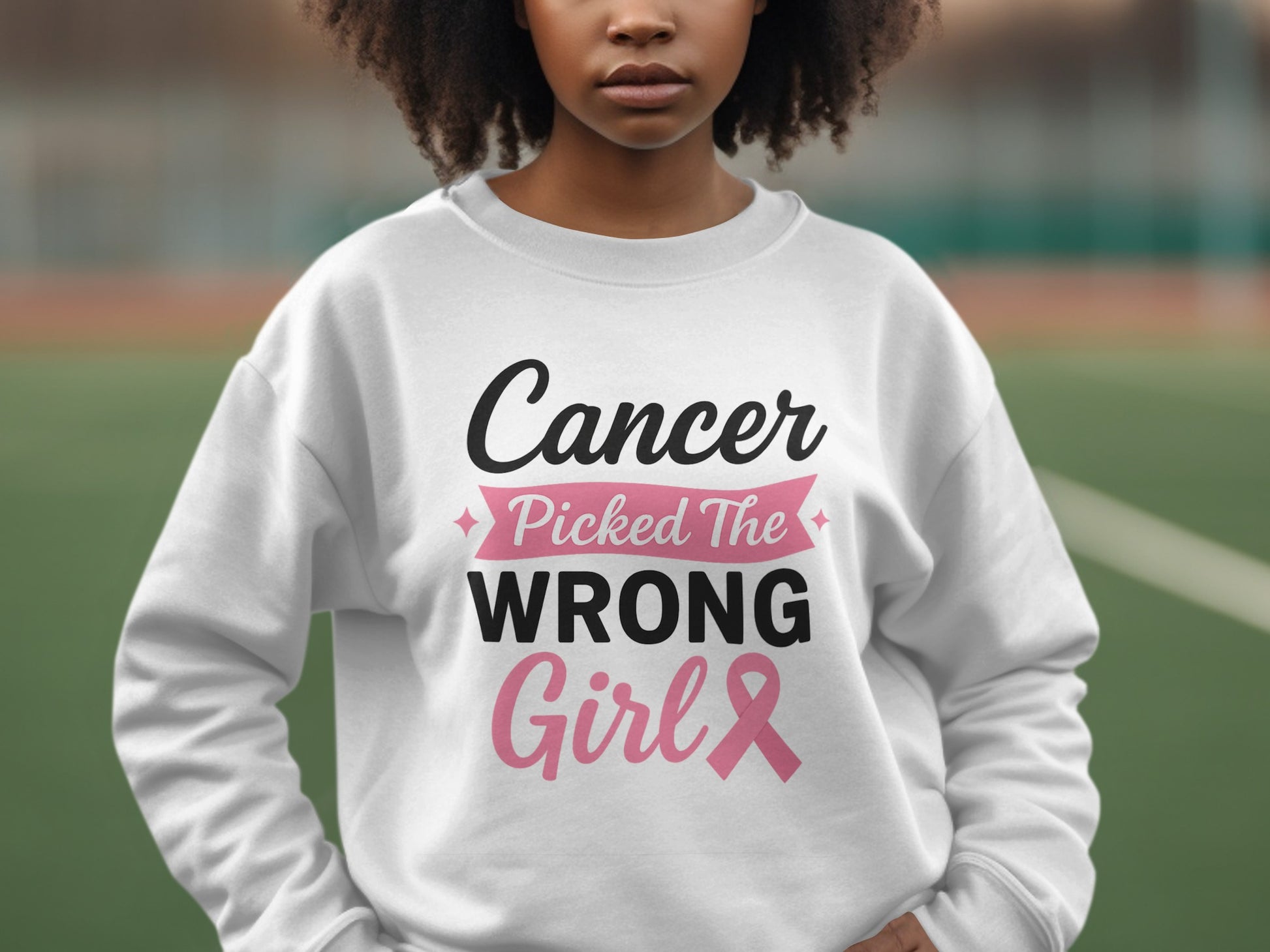 Cancer Picked The Wrong Girl Sweatshirt product