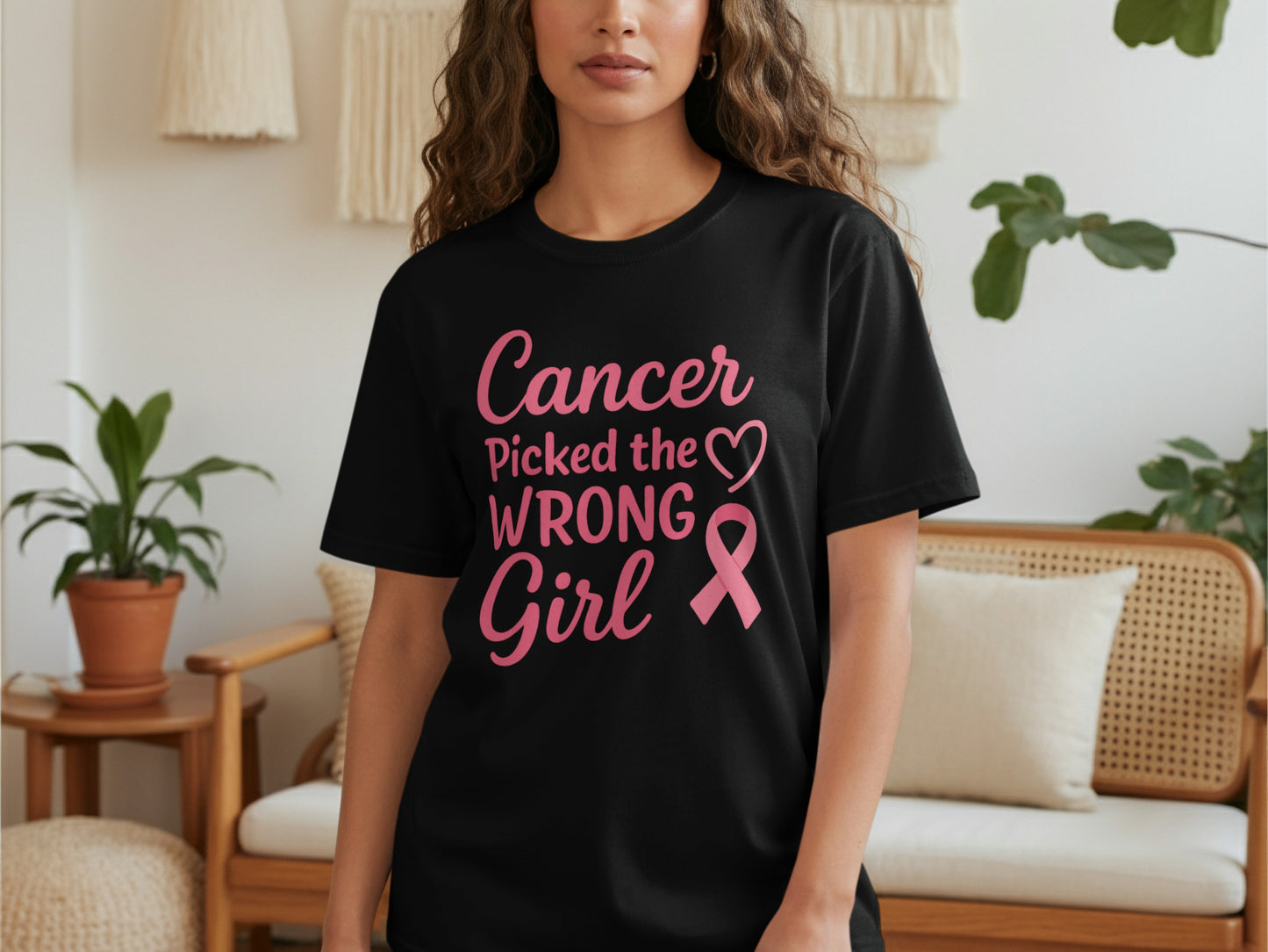 Cancer Picked the Wrong Girl T-Shirt product