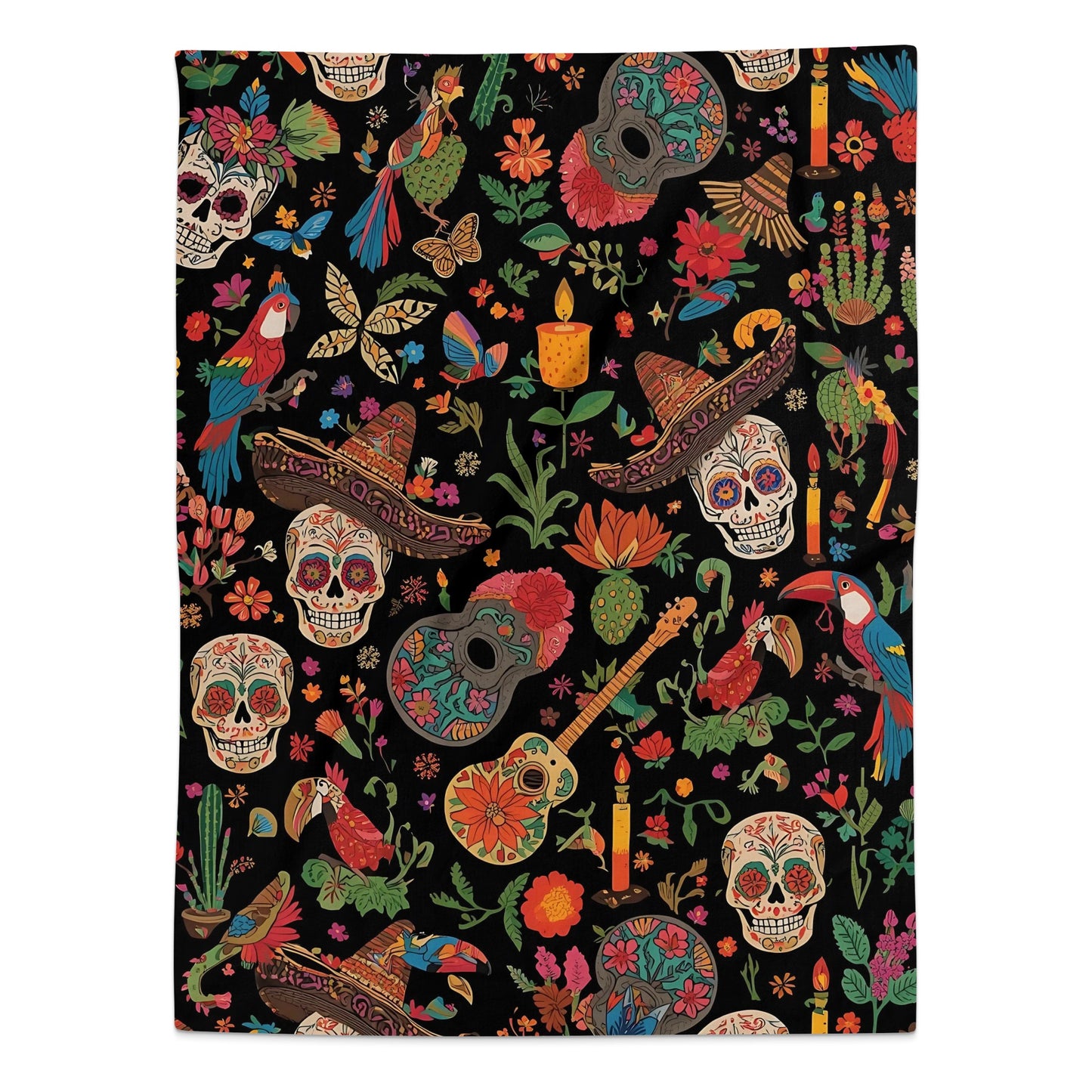 Colorful Day of the Dead Design Blanket product