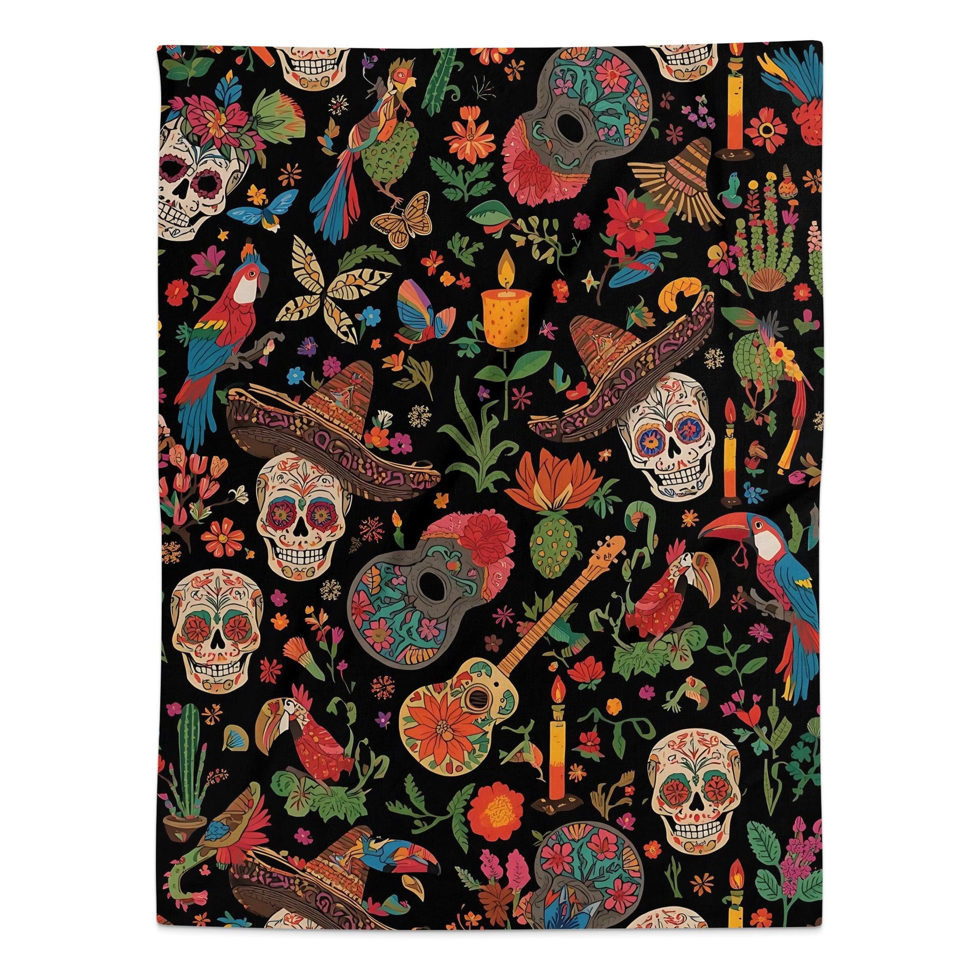 Colorful Day of the Dead Design Blanket product