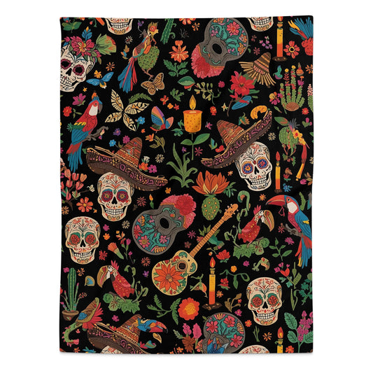 Colorful Day of the Dead Design Blanket product