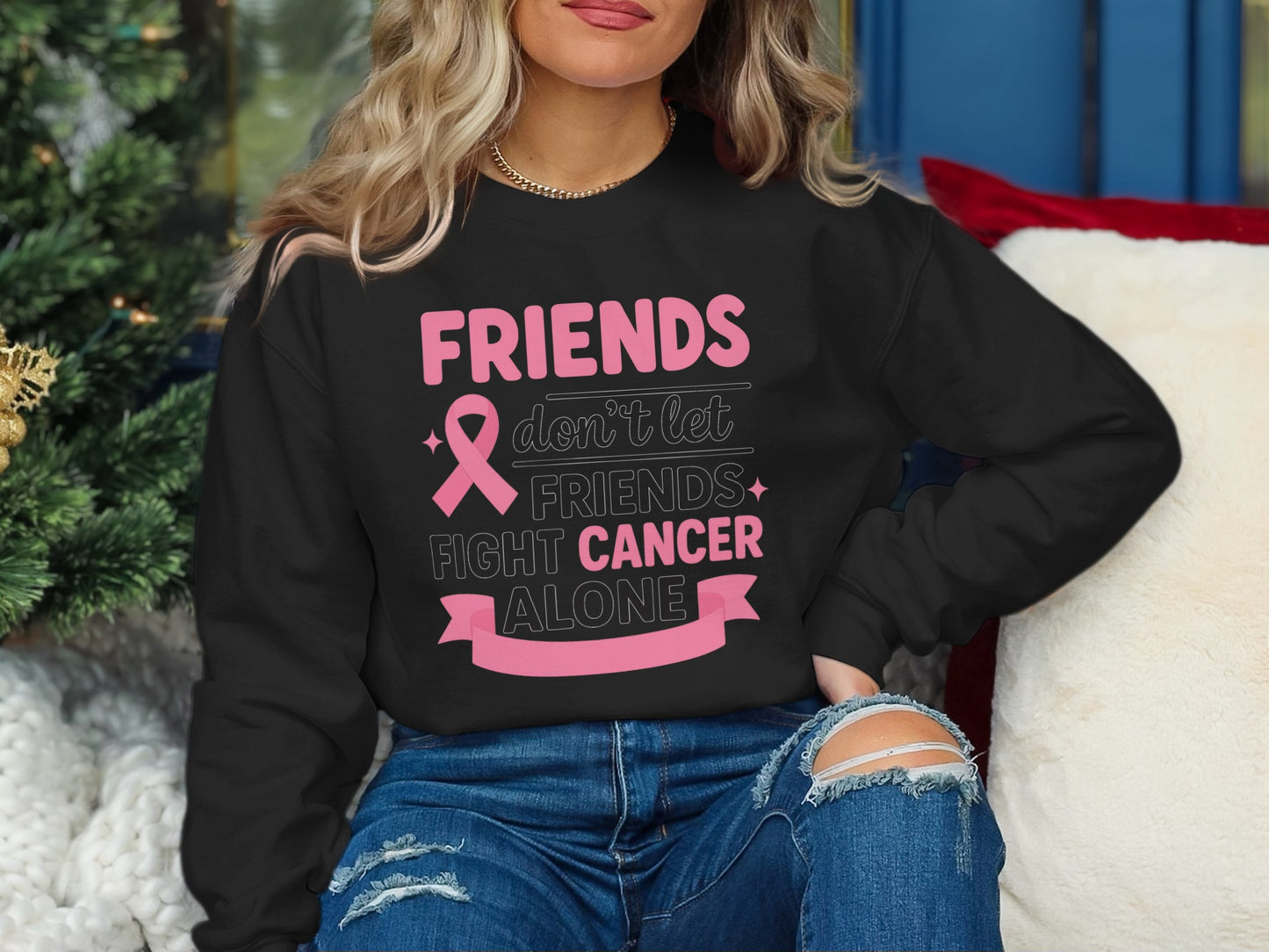 Friends Fight Cancer Alone Graphic Sweatshirt product