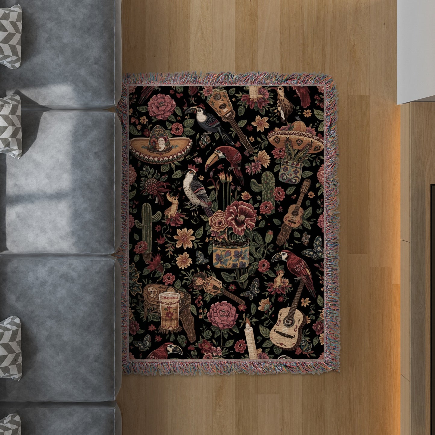 Beautifully Designed Mexican Themed Vibrant Rug product type
