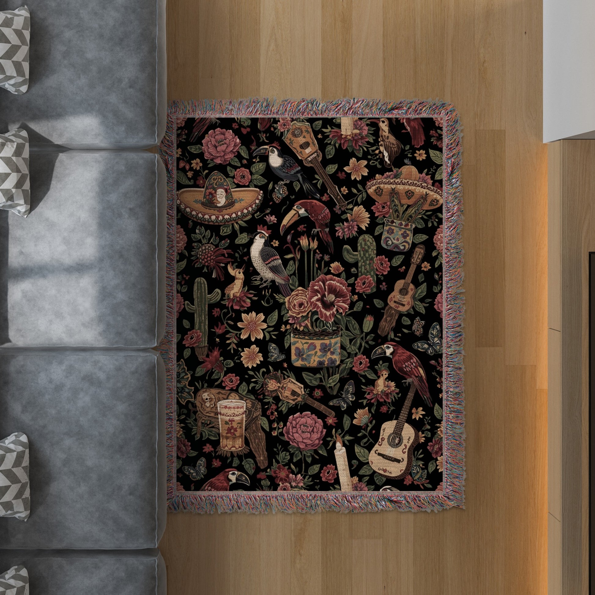 Beautifully Designed Mexican Themed Vibrant Rug product type