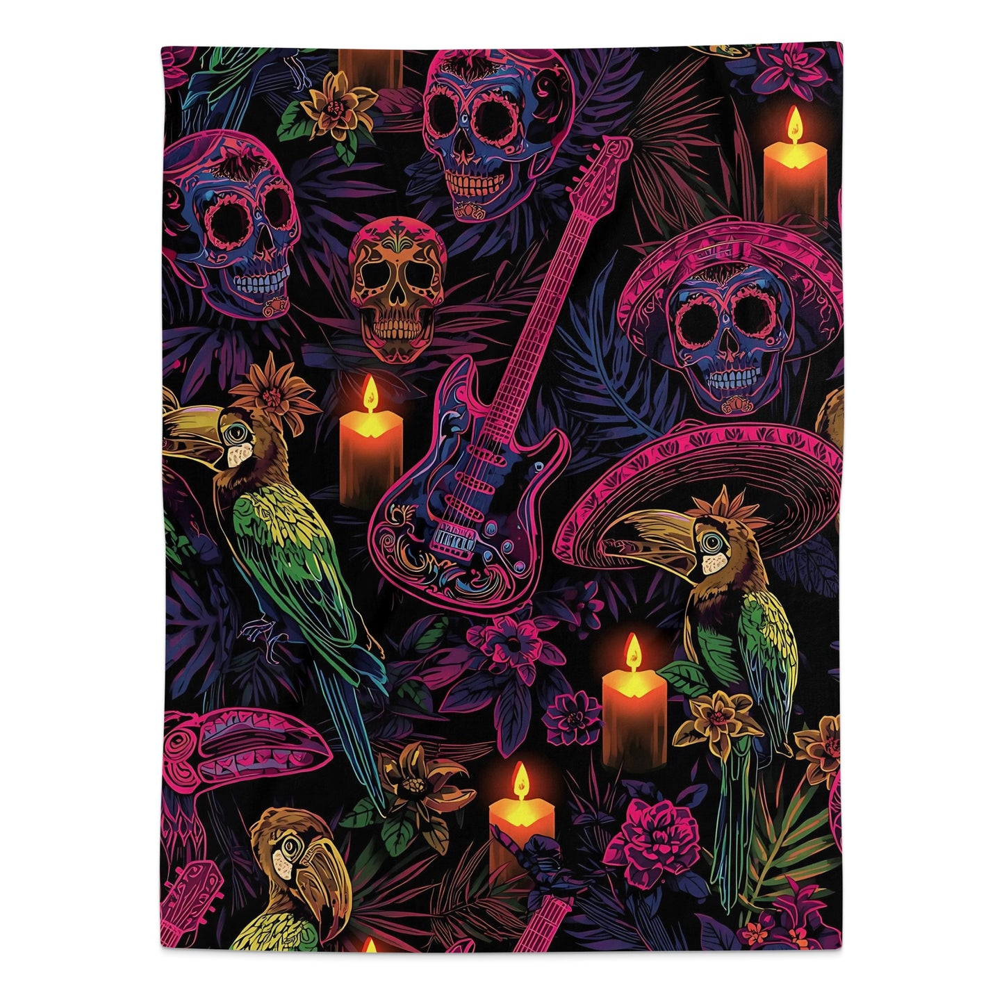 Colorful Day of the Dead Decorative Blanket product