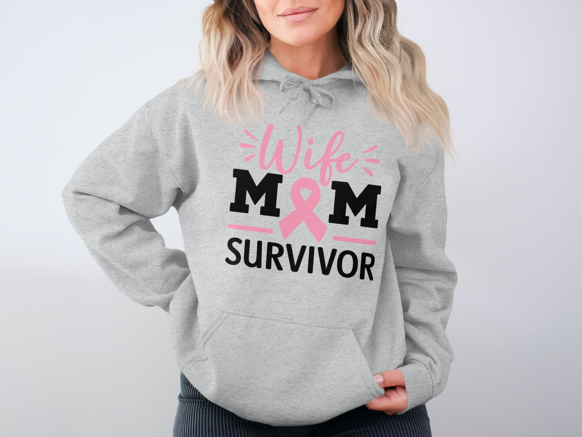 Wife Mom Survivor Design on Hoodie product