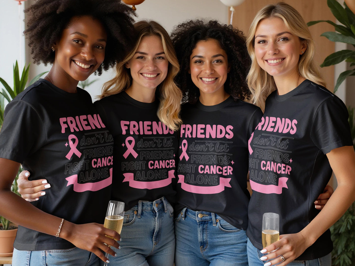 Friends Fight Cancer Alone Graphic T-Shirt product type