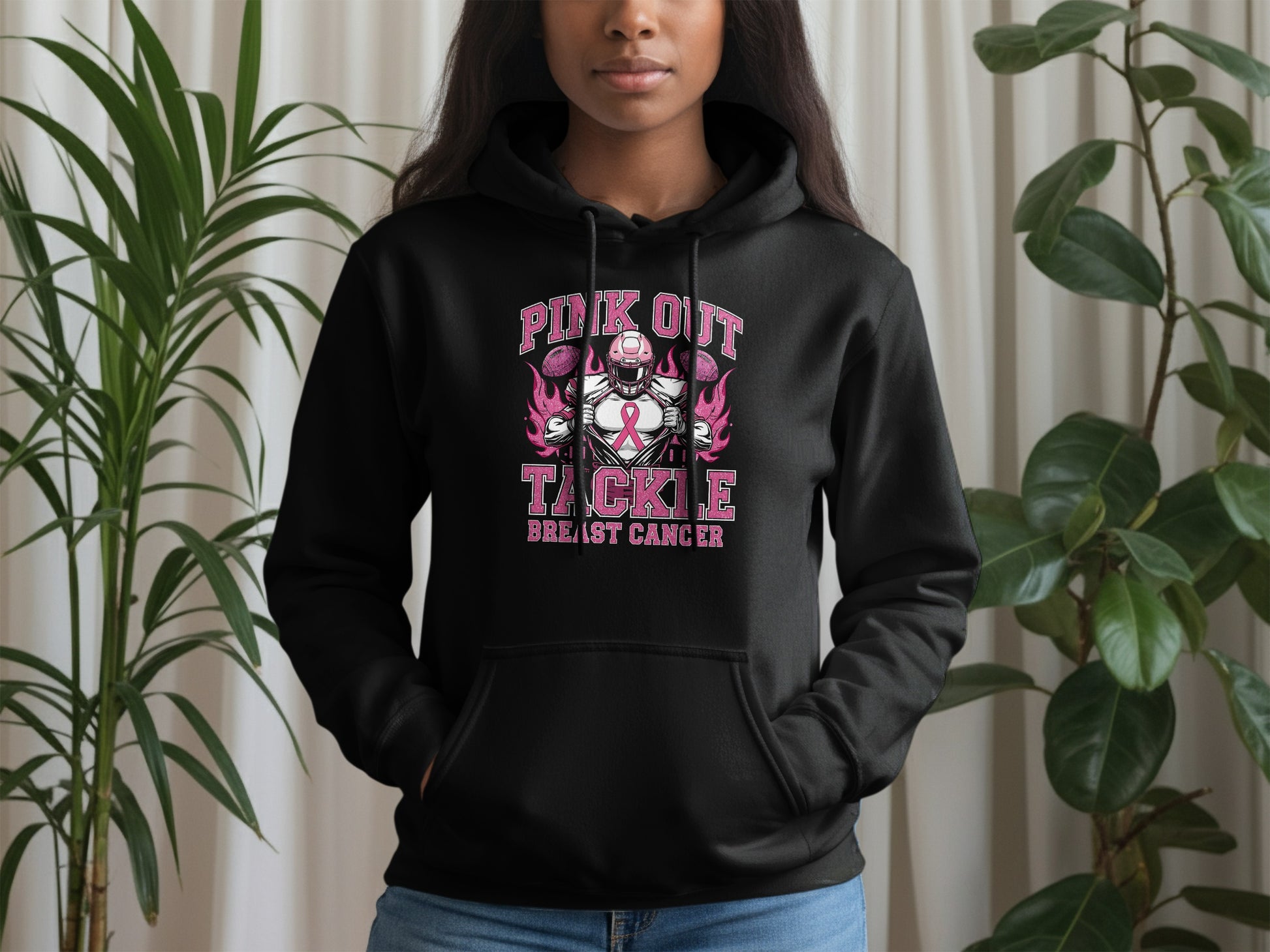 Pink Out Tackle Breast Cancer Hoodie product type