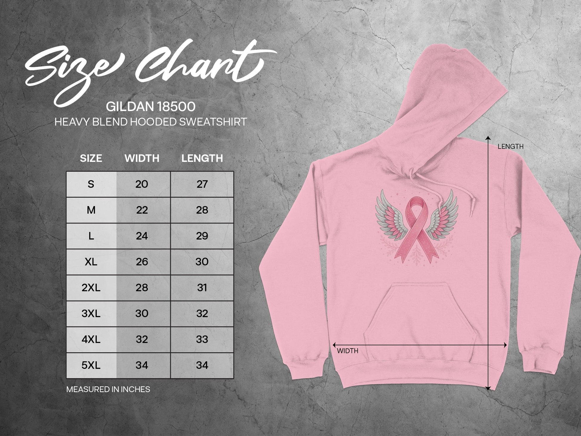 Pink Ribbon Angel Wing Hoodie Sweatshirt product