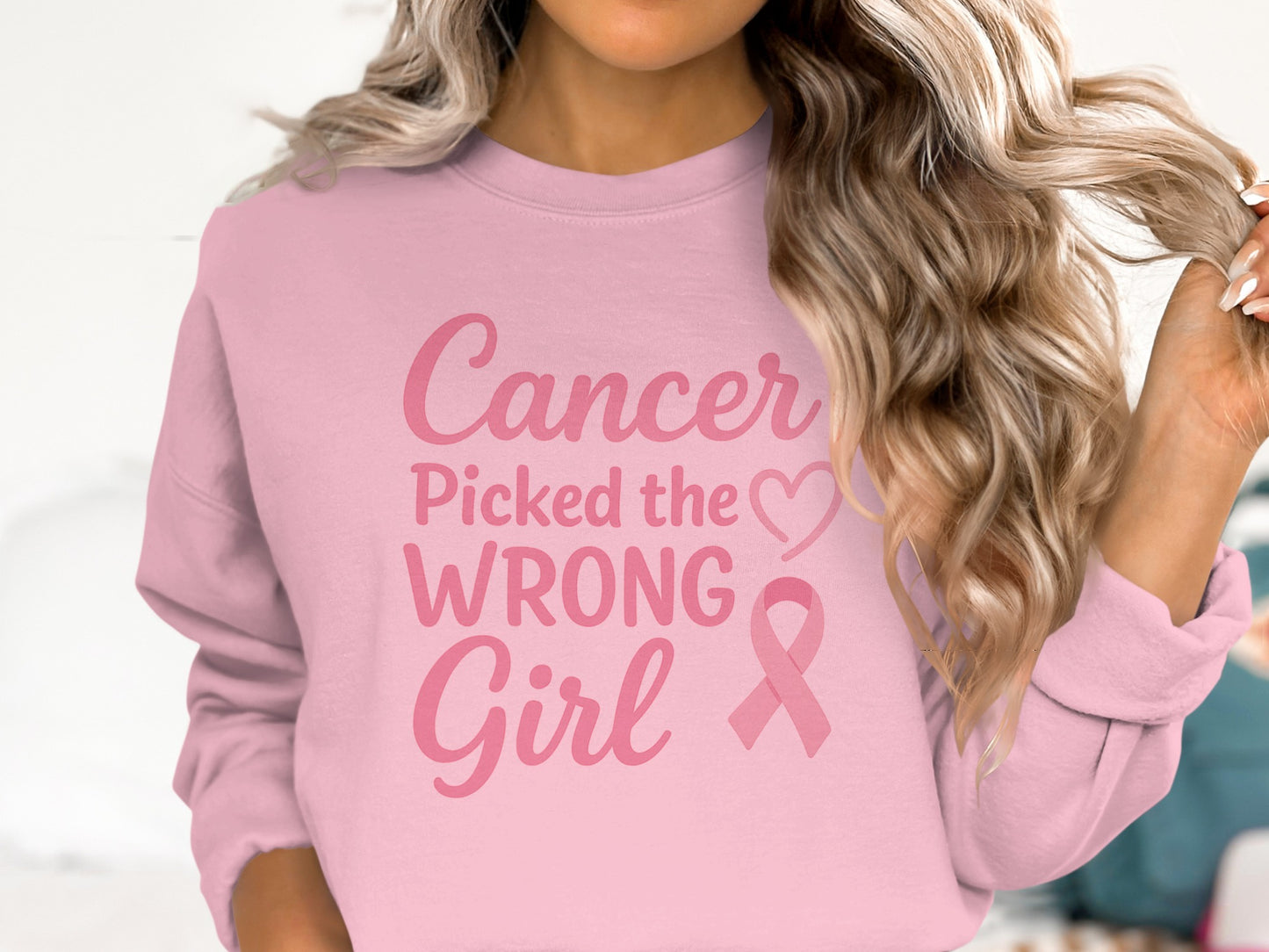 Cancer Picked The Wrong Girl Sweatshirt product type