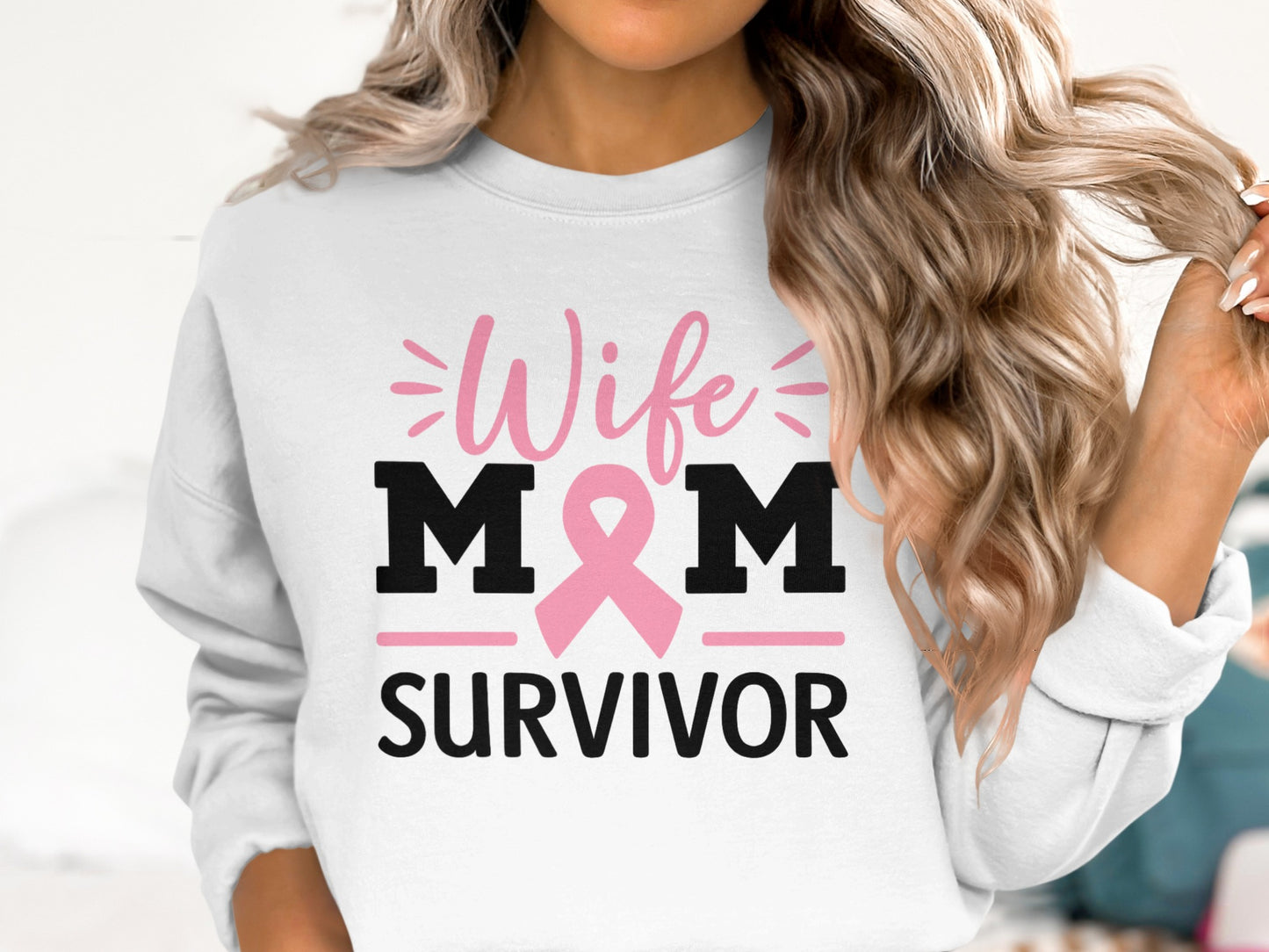 Wife Mom Survivor Sweatshirt product