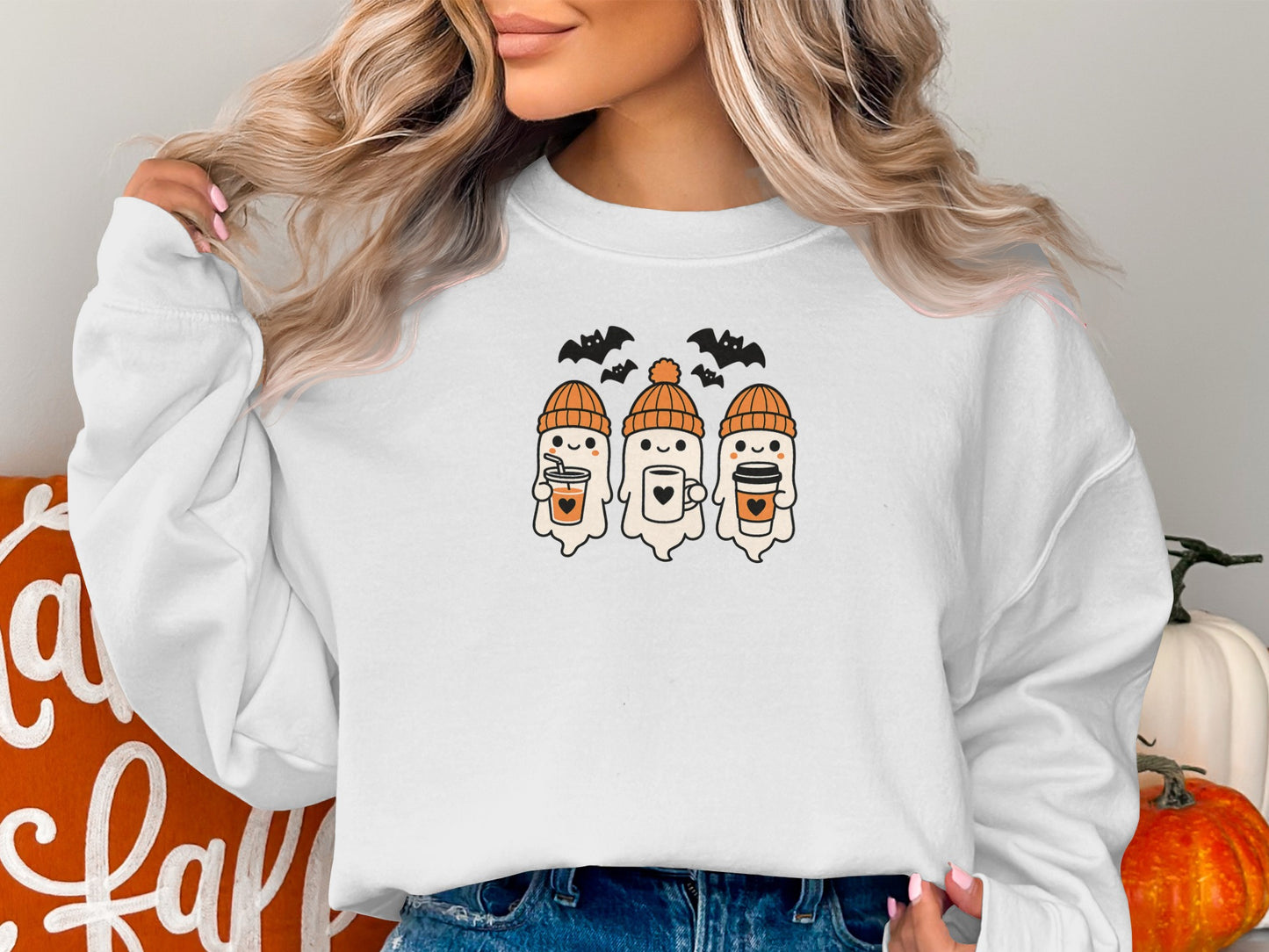 Halloween Ghosts With Beanies And Bats Product Type