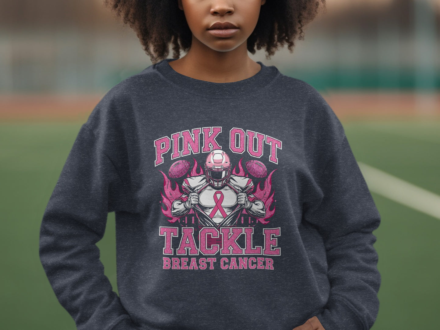 Pink Out Tackle Breast Cancer Sweatshirt product type