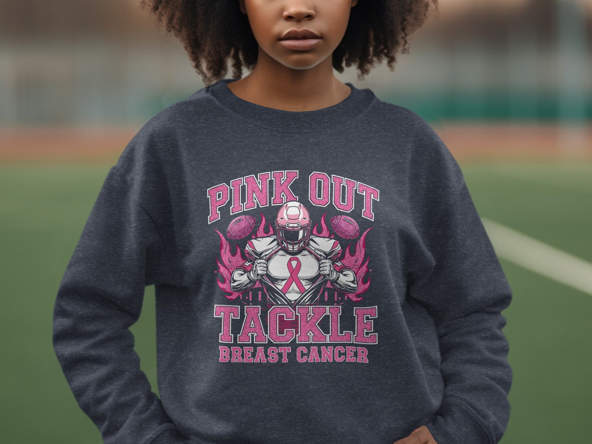 Pink Out Tackle Breast Cancer Sweatshirt product type