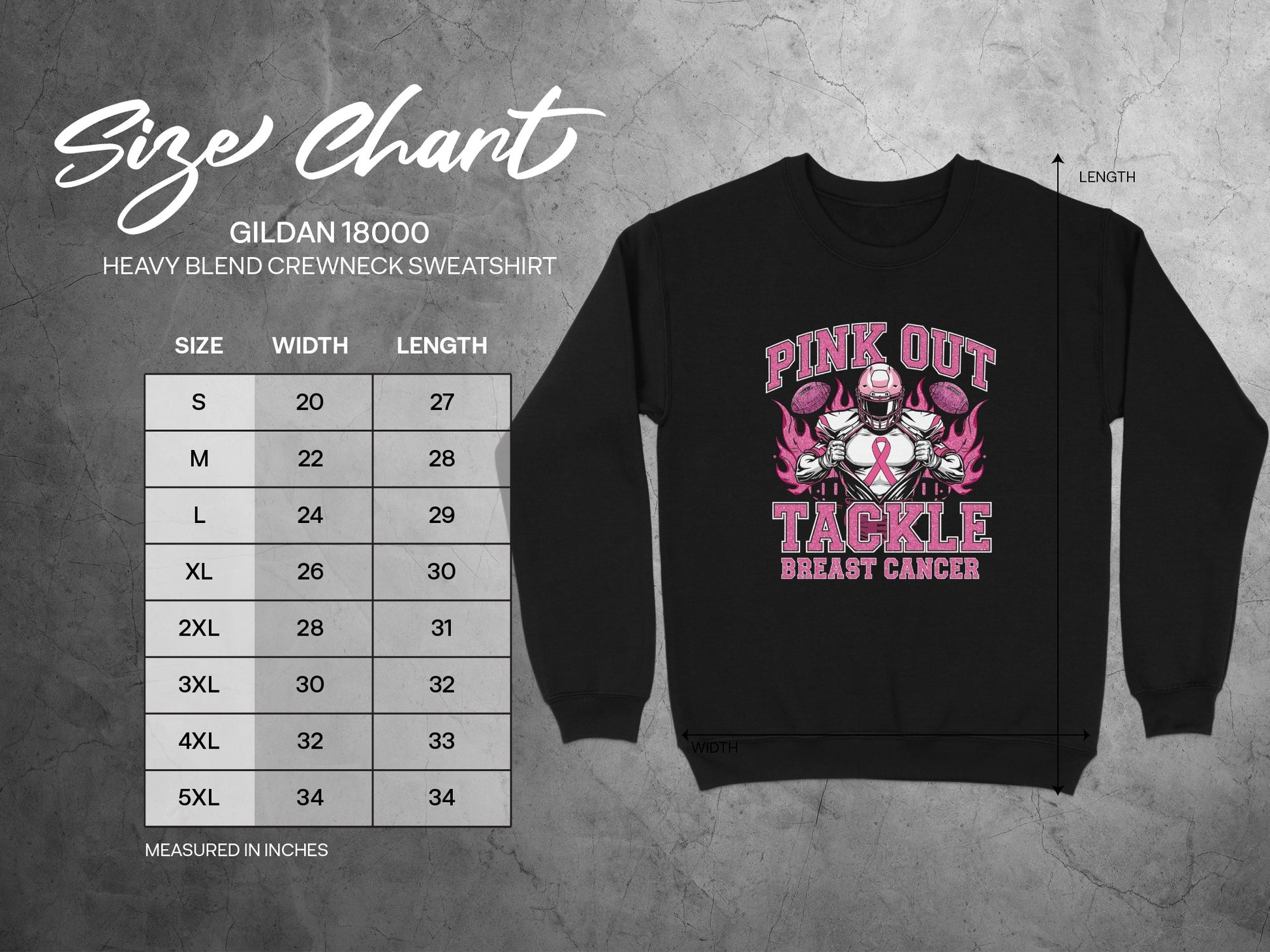 Pink Out Tackle Breast Cancer Crewneck Sweatshirt product