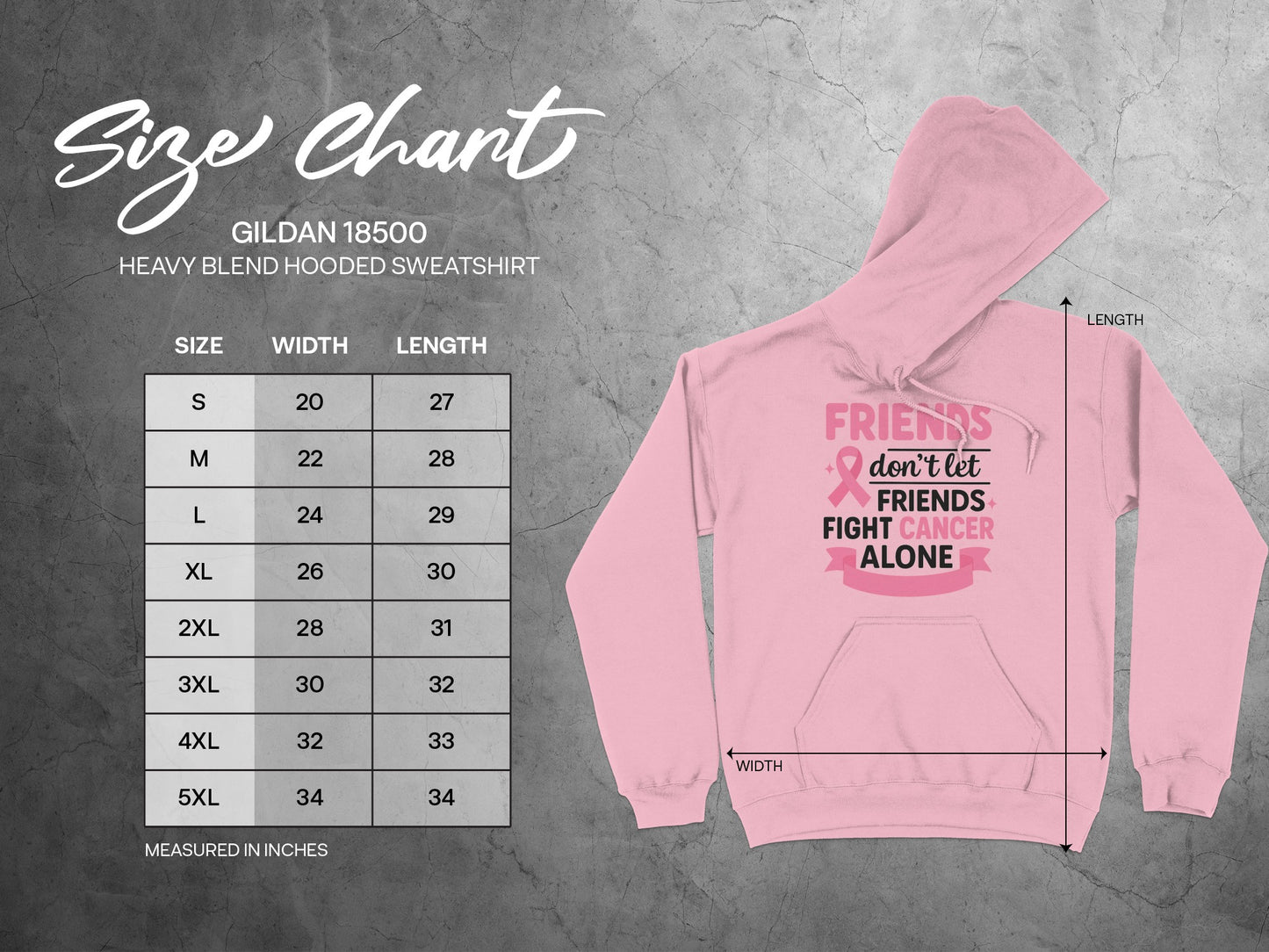 Friends Fight Cancer Alone Hooded Sweatshirt product