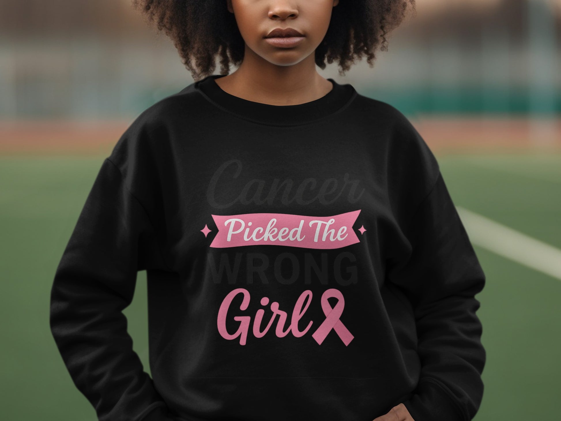 Cancer Picked The Wrong Girl Sweatshirt product type