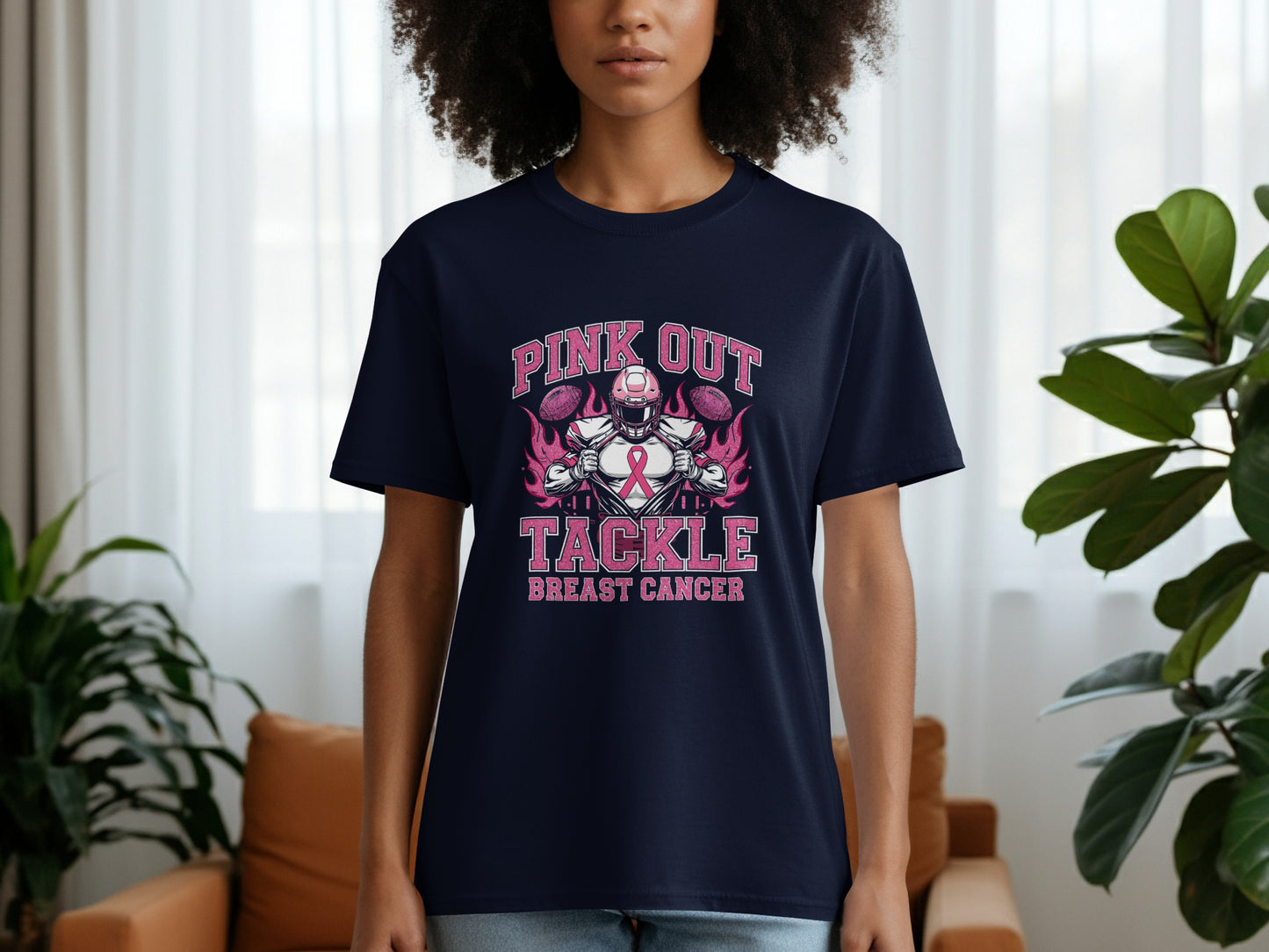Pink Out Tackle Breast Cancer Awareness T-Shirt product