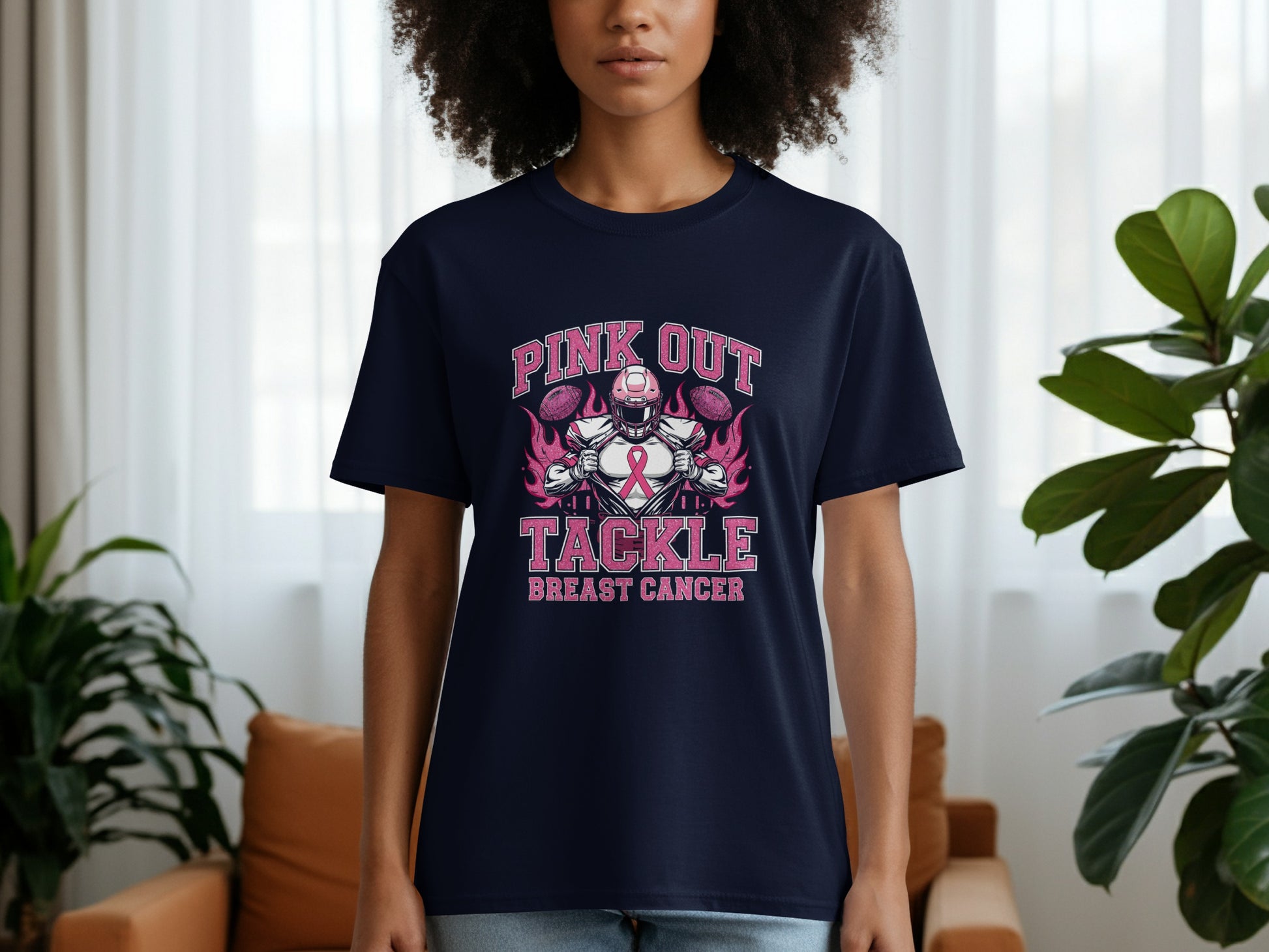 Pink Out Tackle Breast Cancer Awareness T-Shirt product