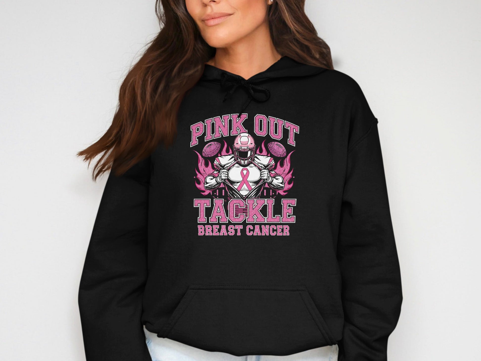 Pink Out Tackle Breast Cancer Awareness Hoodie product