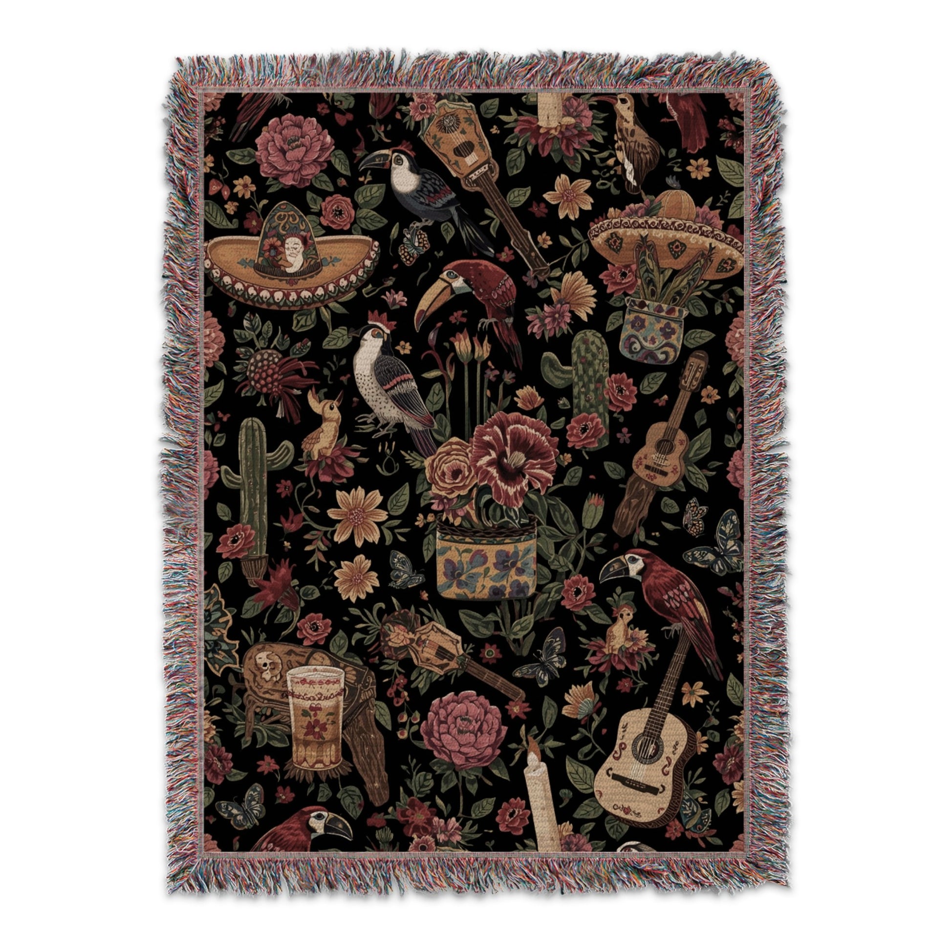 Vibrant Decorative Blanket with Musical Theme product type