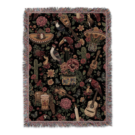 Vibrant Decorative Blanket with Musical Theme product type