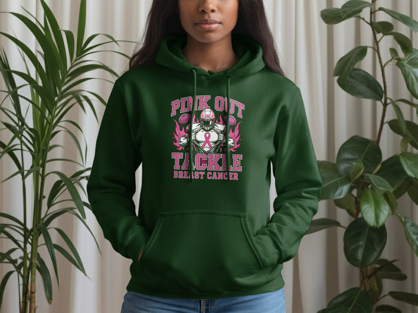 Pink Out Tackle Breast Cancer Hoodie product