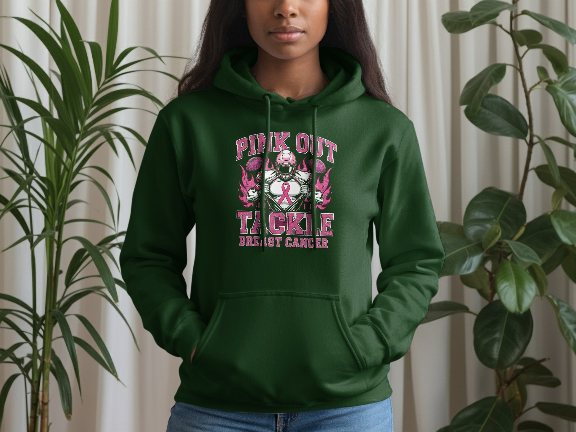 Pink Out Tackle Breast Cancer Hoodie product