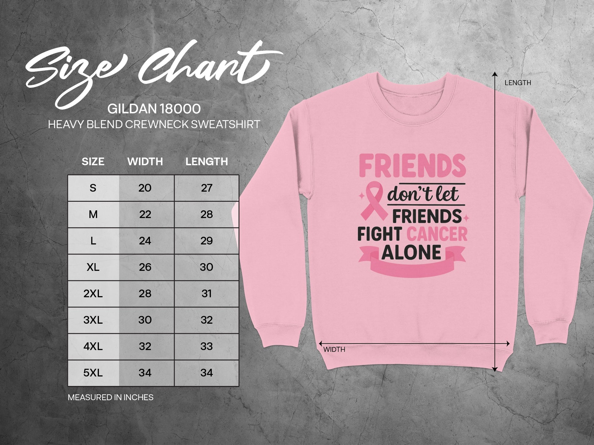 Friends Fight Cancer Alone Crewneck Sweatshirt product type