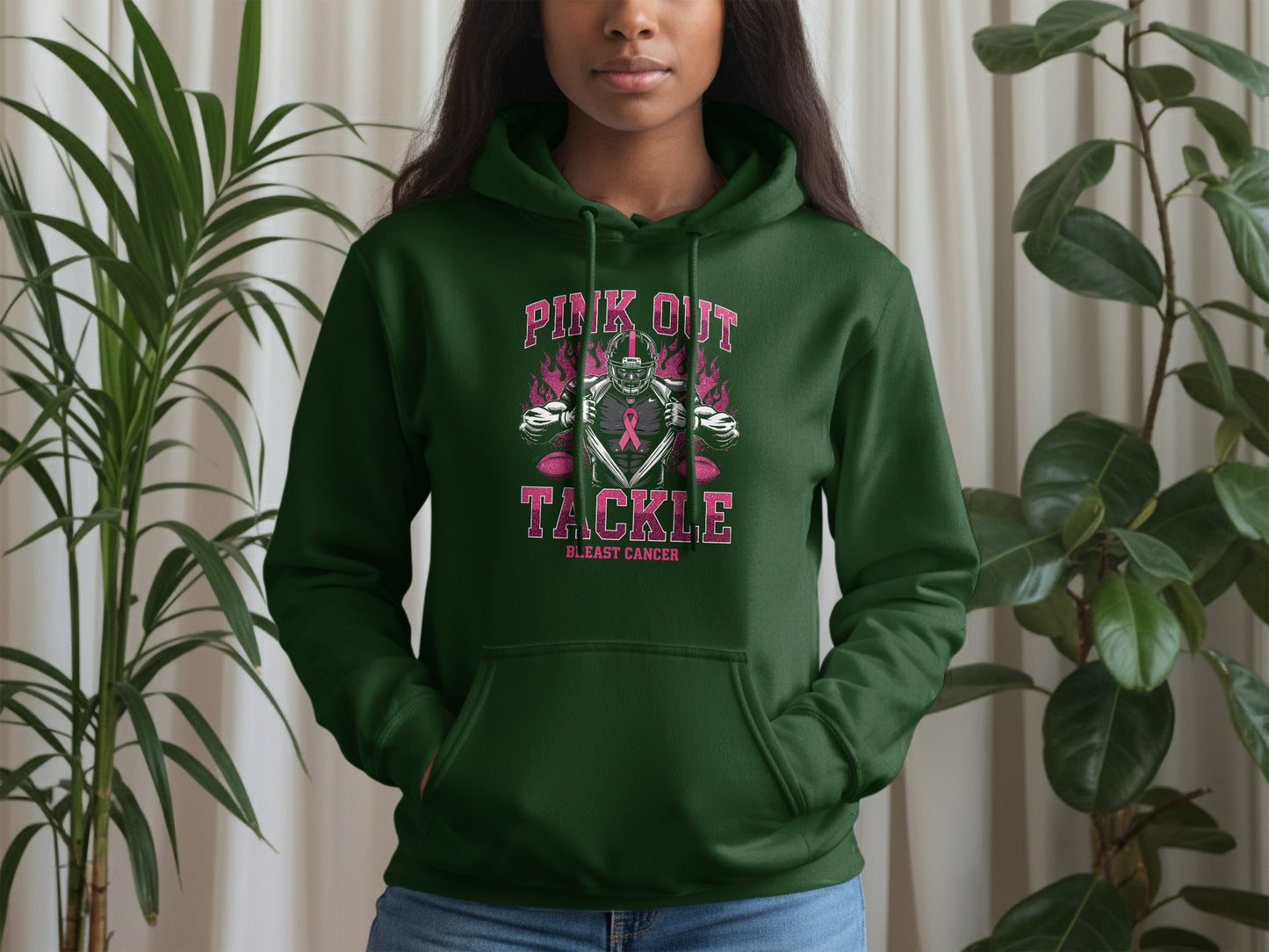 Pink Out Tackle Breast Cancer Hoodie product
