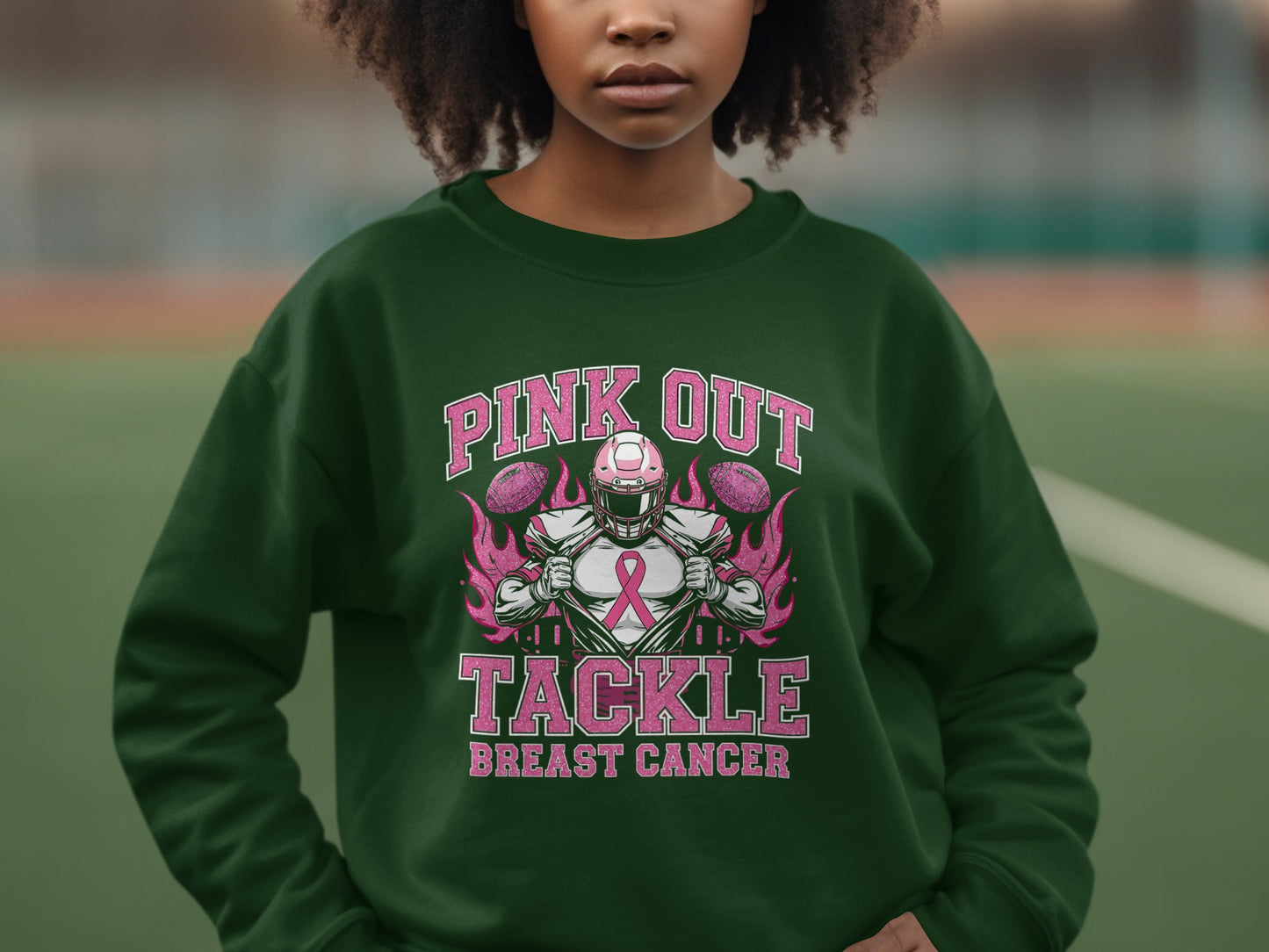 Pink Out Tackle Breast Cancer Hoodie product