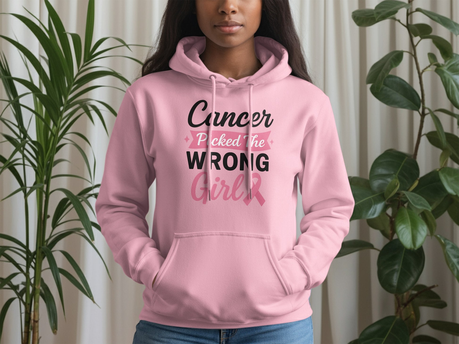 Cancer Picked the Wrong Girl Pink Hoodie product