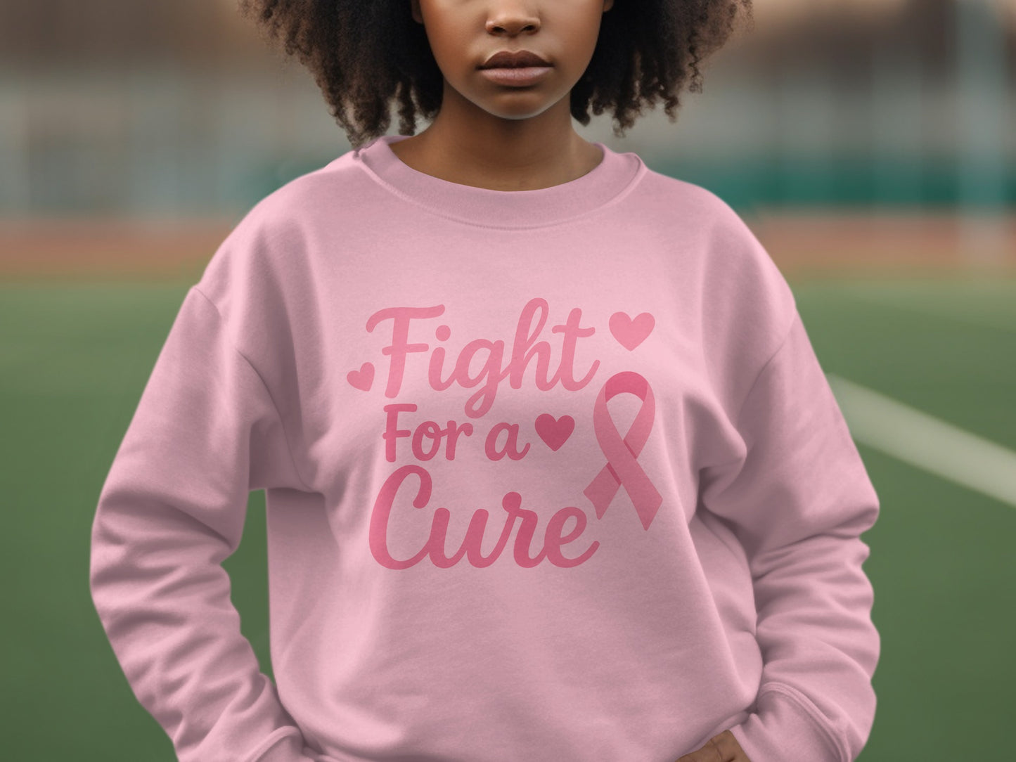 Fight For a Cure Pink Ribbon Sweatshirt product