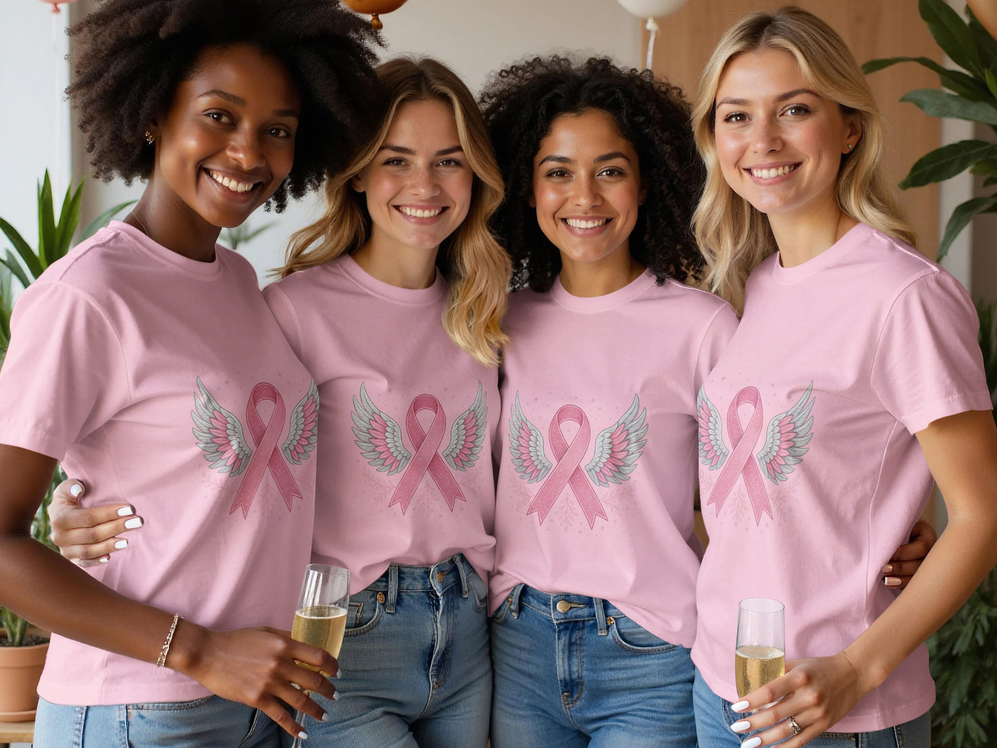 Pink Ribbon Angel Wings Breast Cancer Awareness product type