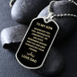 To My Son | Love Dad - Dog Tag