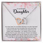 To My Beautiful Daughter | I Love You, Forever & Always - Interlocking Hearts necklace